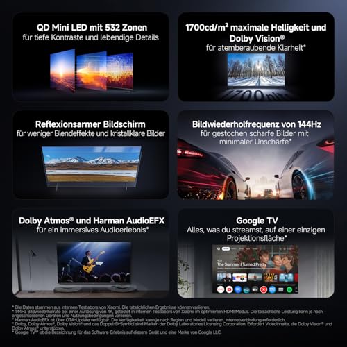 XIAOMI TV S Pro Mini LED 65, Smart TV, 4K QLED 144Hz Google TV, Dolby Vision, Dolby Atmos, HDR 10+, DTS-X, Harman AudioEFX, Triple Tuner, DVB-T2, Prime Video, Google Assistant, Airplay 2 - Image 16