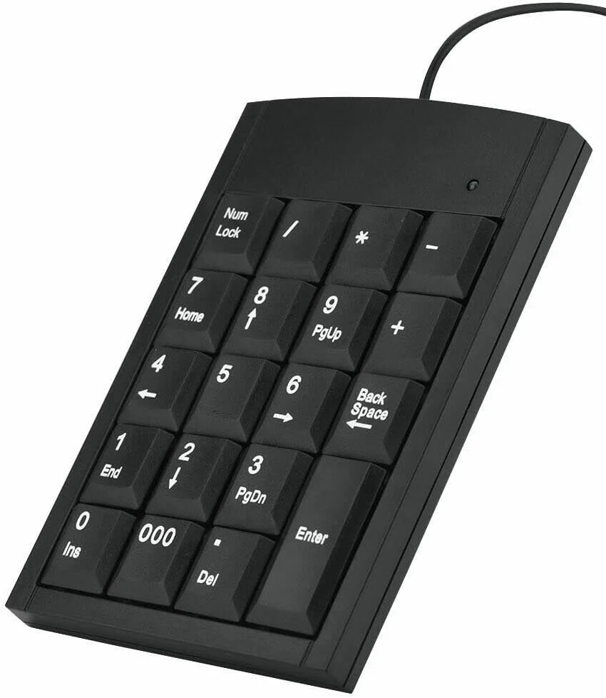 Xingdianfu Mini Zifferntastatur, Tragbare USB Ziffernblock, für Laptop Desktop Computer Pc, mit USB-Kabel 1,3 m Schwarz - Image 11