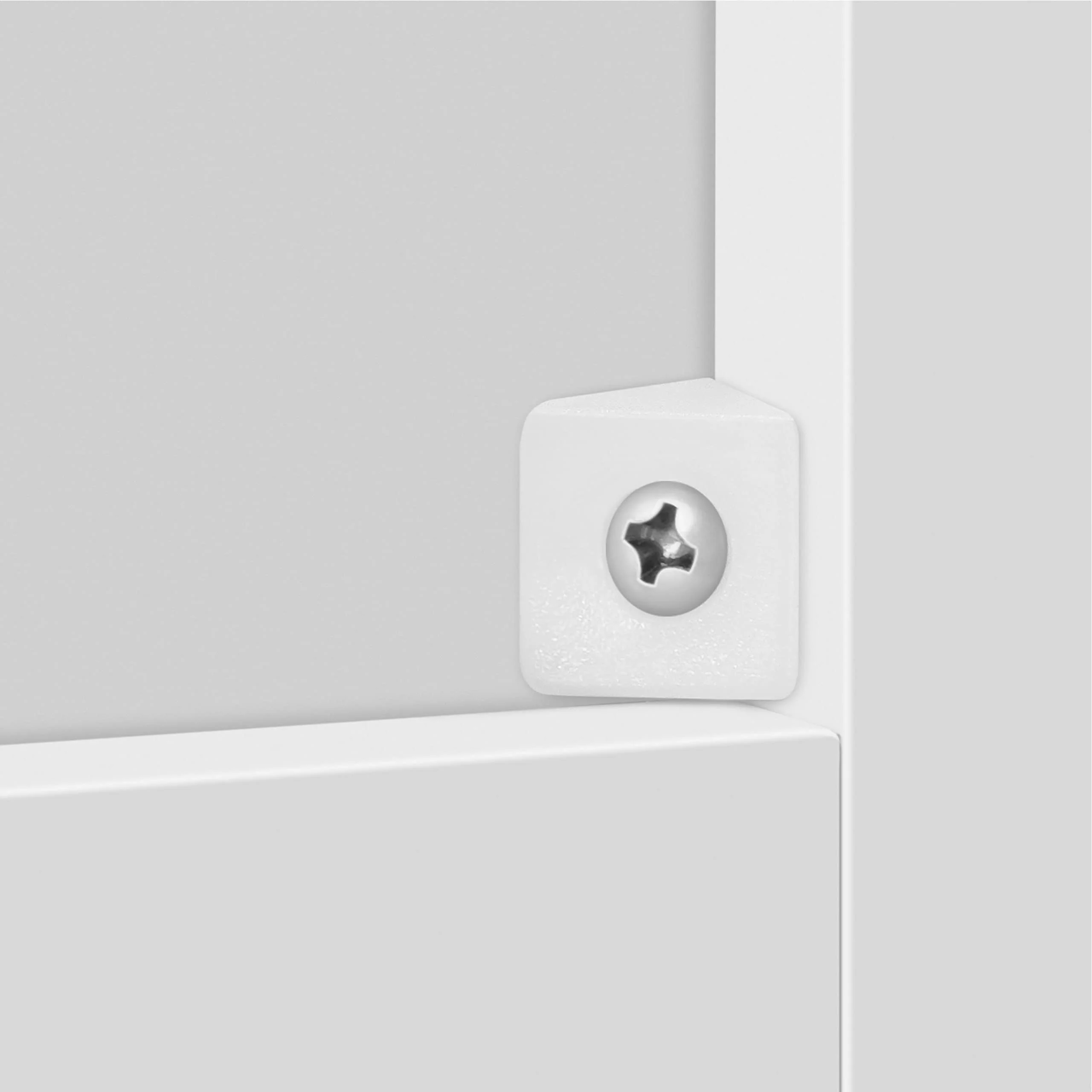Yaheetech Badezimmerschrank mit 2 Spiegeltüren Hängeschrank Spiegelschrank fürs Bad 2-stufiger Badschrank höhenverstellbare Ablage - Image 5