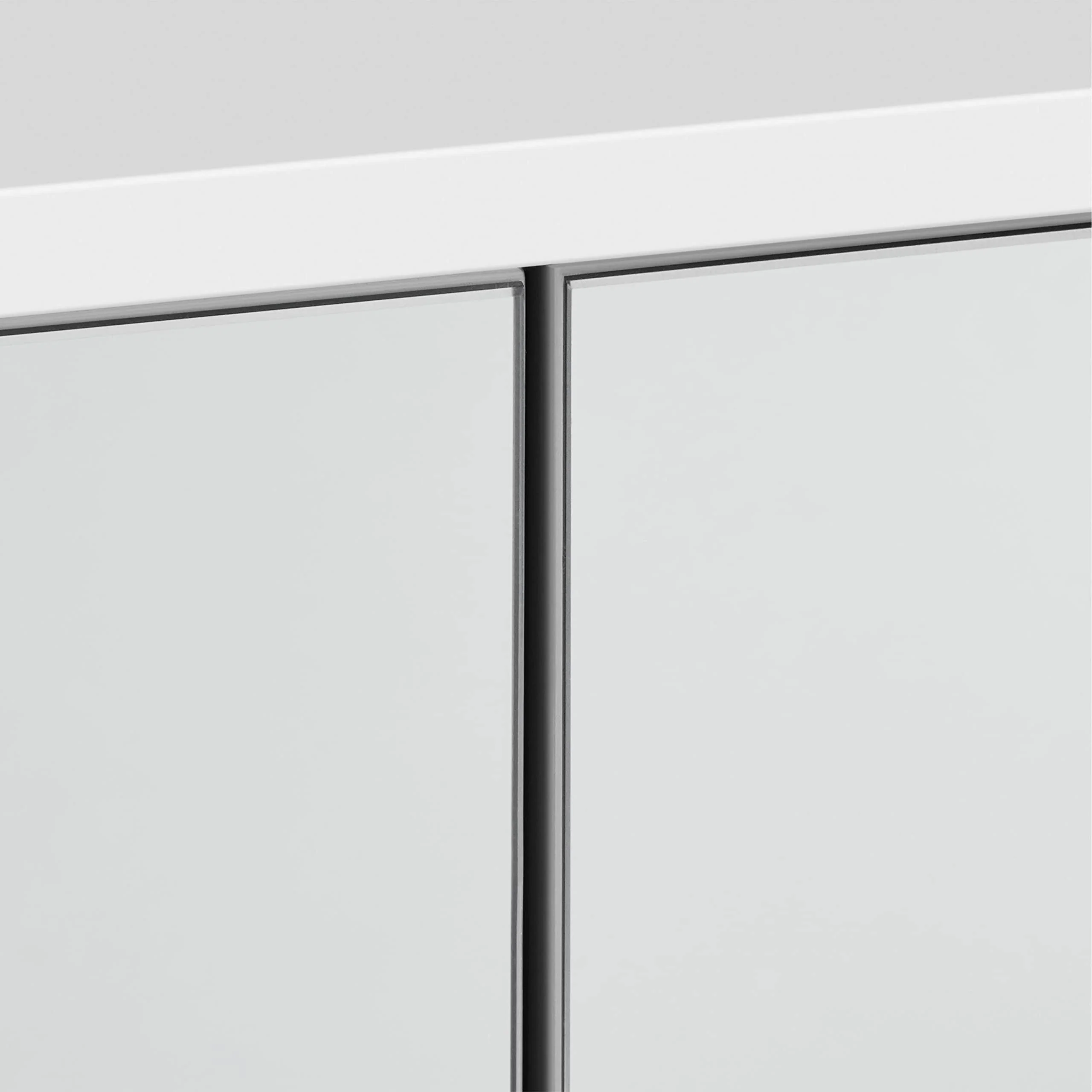 Yaheetech Badezimmerschrank mit 2 Spiegeltüren Hängeschrank Spiegelschrank fürs Bad 2-stufiger Badschrank höhenverstellbare Ablage - Image 8