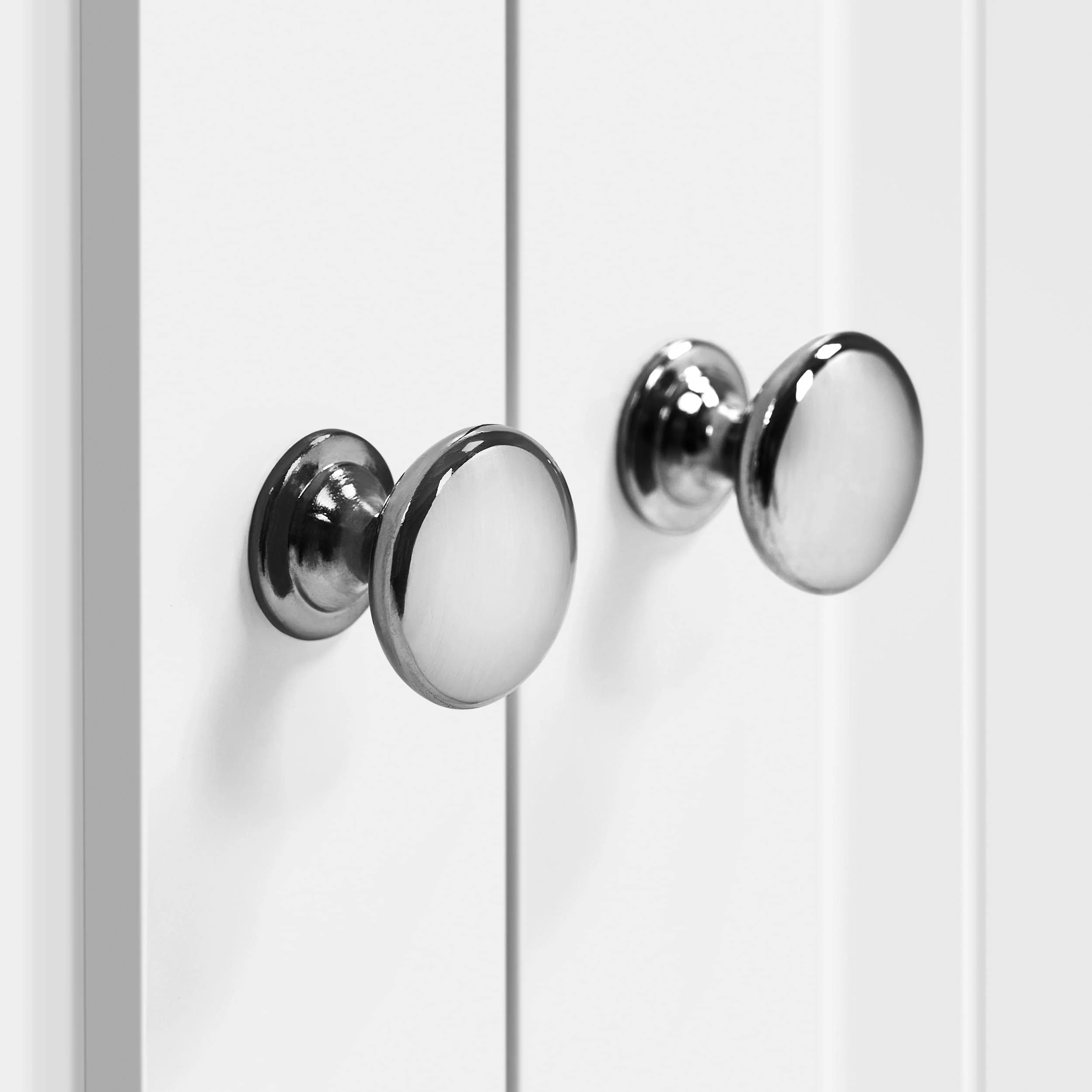 Yaheetech Badezimmerschrank Unterschrank Badkommode Waschbeckenunterschrank mit Doppeltür & Einstellbarem Regal Weiß - Image 5