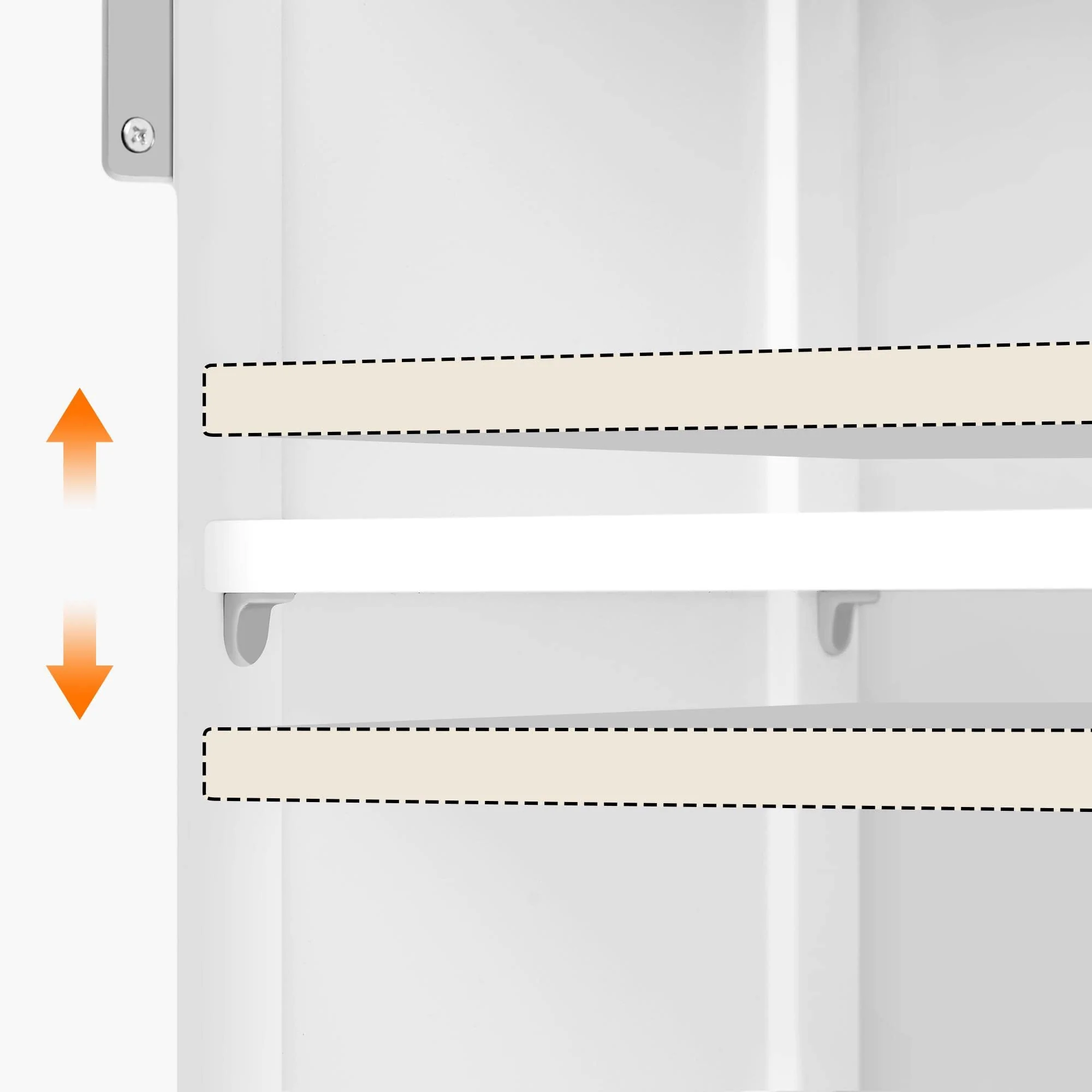 Yaheetech Badezimmerschrank Unterschrank mit Schubladen & Tür & verstellbare Einlegeböden Kommode fürs Badezimmer/Wohnzimmer/Küche/Flur 75 * 30 * 80cm - Image 2