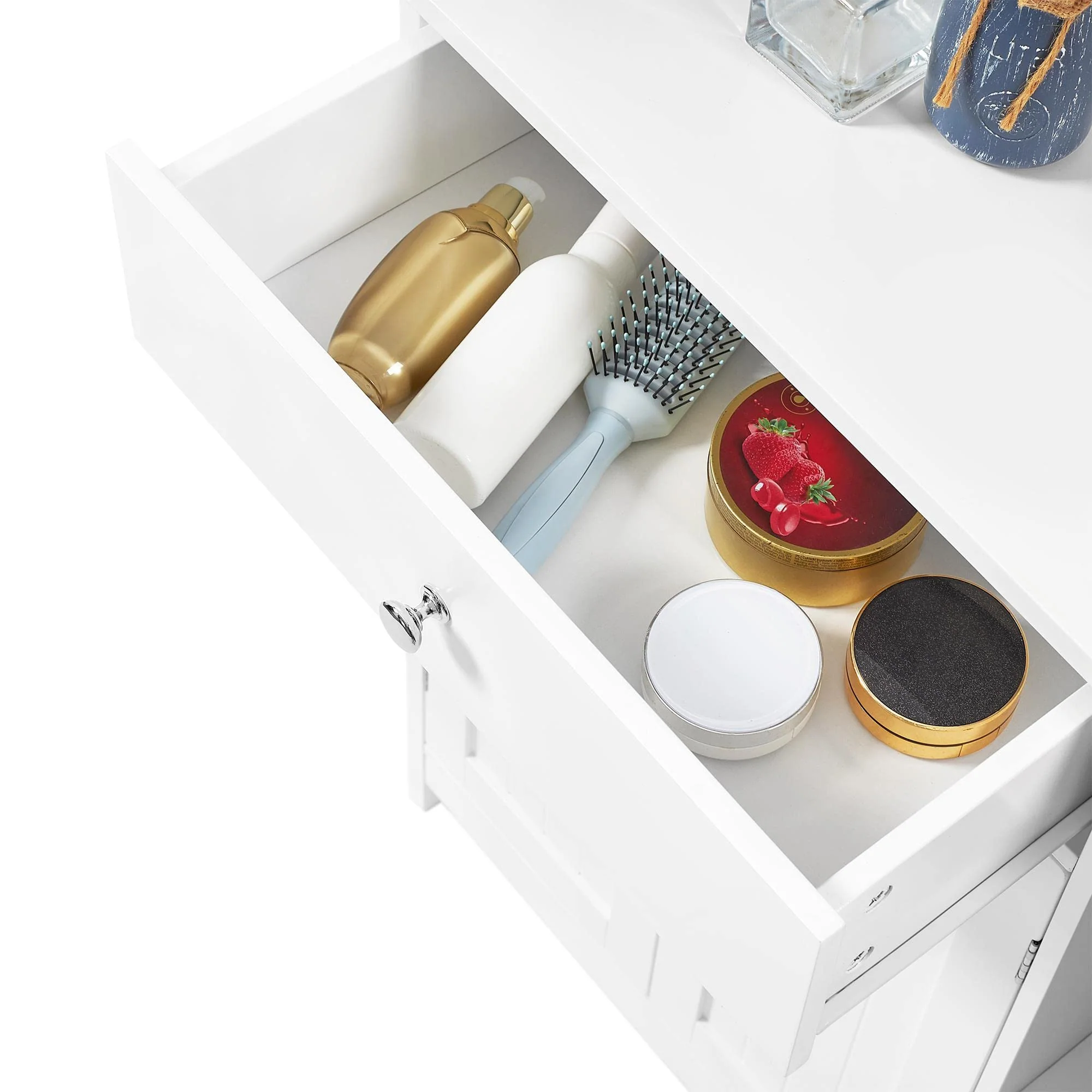 Yaheetech Badezimmerschrank Unterschrank mit Schubladen & Tür & verstellbare Einlegeböden Kommode fürs Badezimmer/Wohnzimmer/Küche/Flur 75 * 30 * 80cm - Image 5