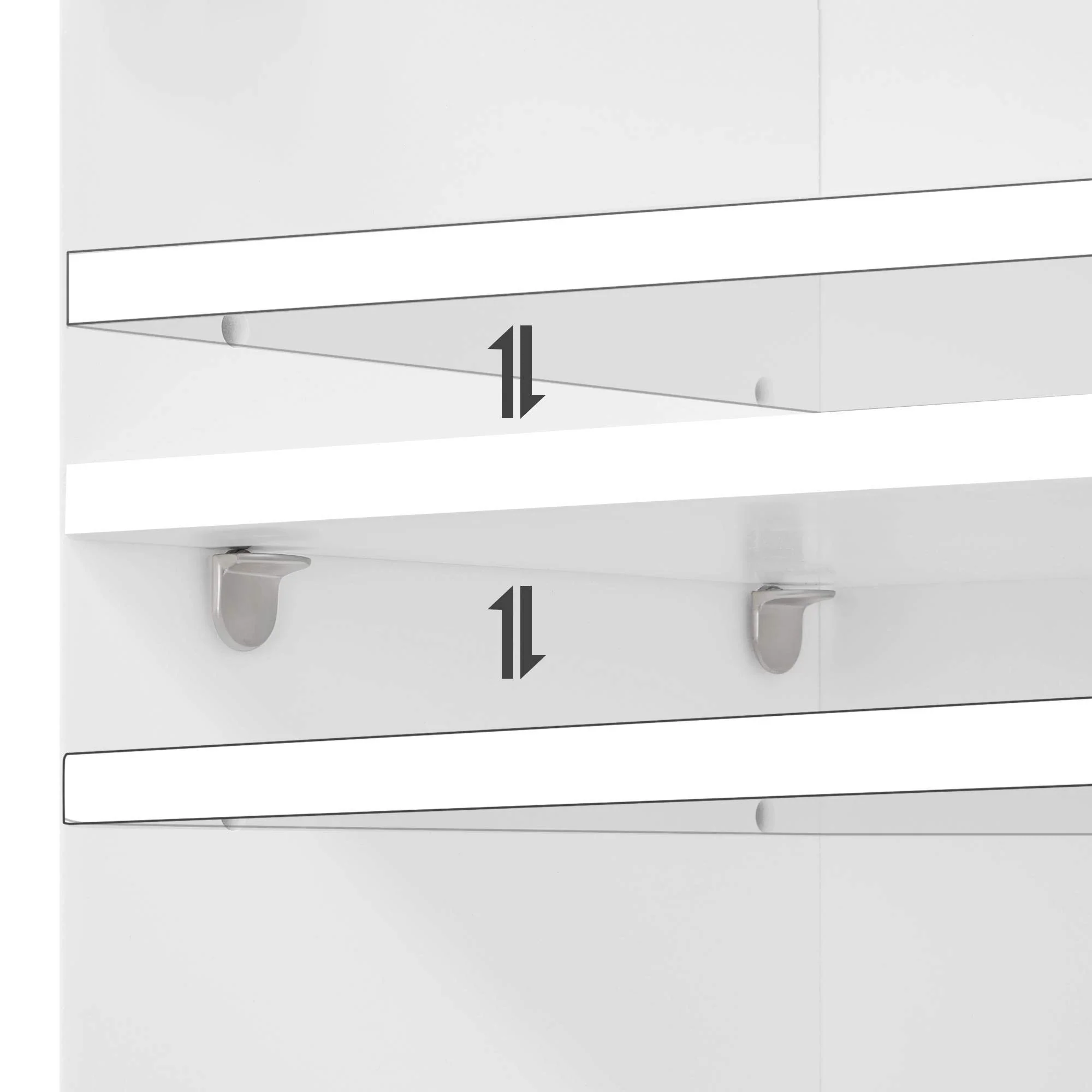Yaheetech Hängeschrank, Wandschrank mit Einer Tür, Badschrank, Küchenschrank, Medizinschrank in Weiß, 35 x 21 x 55 cm - Image 2