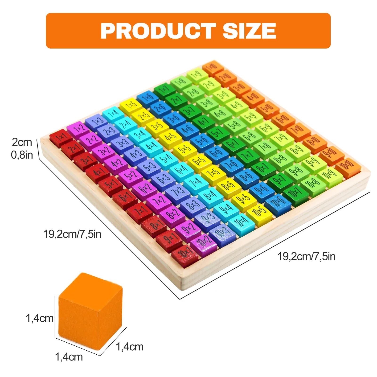 YESLUSY 1x1 Lernen Spiel, Einmaleins Spiel, Holz-multiplikationsbrett, EIN Mal Eins Lernen, Mathematik Spiele, Kinder Lernspielzeug Geschenk für Kinder - Image 5