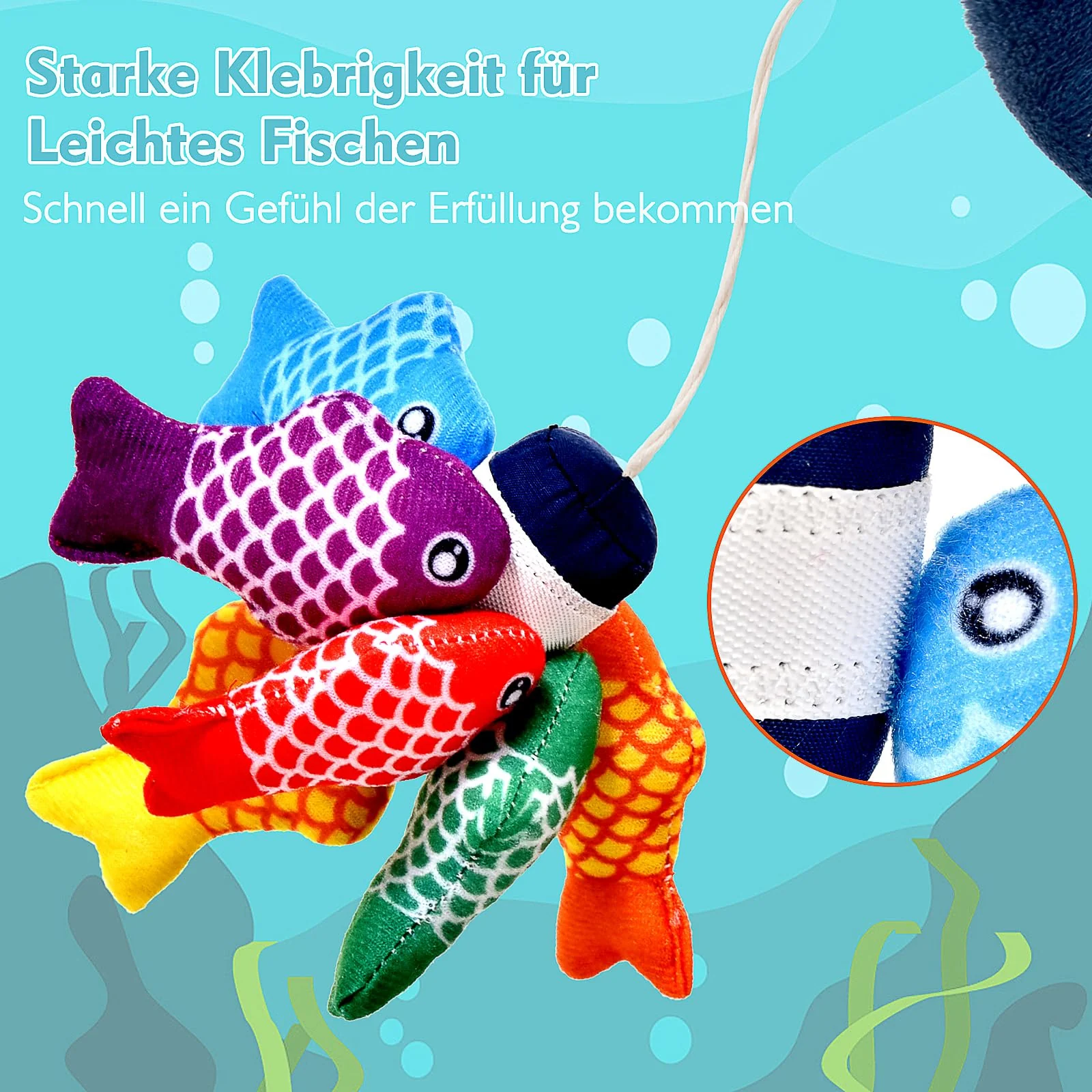 Yitical Montessori Spielzeug ab 1 2 Jahr, Angelspiel kinderspielzeug, Baby Spielzeug für 6 12 18 Monate, Motorikspielzeug Fische Angeln Spiel Lernspielzeug, Geschenk Junge Mädchen - Image 7