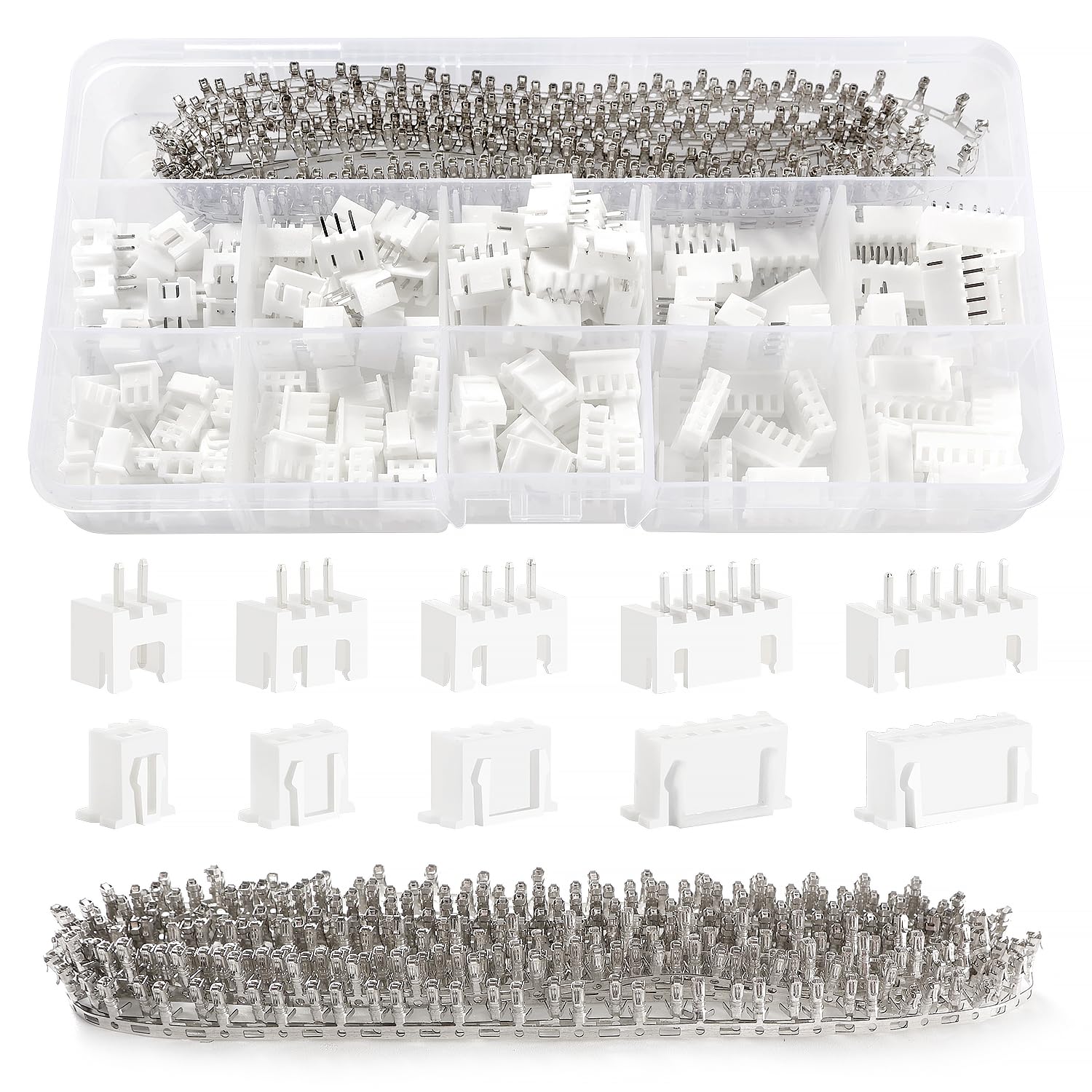 YIXISI 460 Stück 2/3/4/5/6 Pin 2,54 mm männlich/weiblich, JST-XH, 2,54 mm weibliche Pins, Terminals
