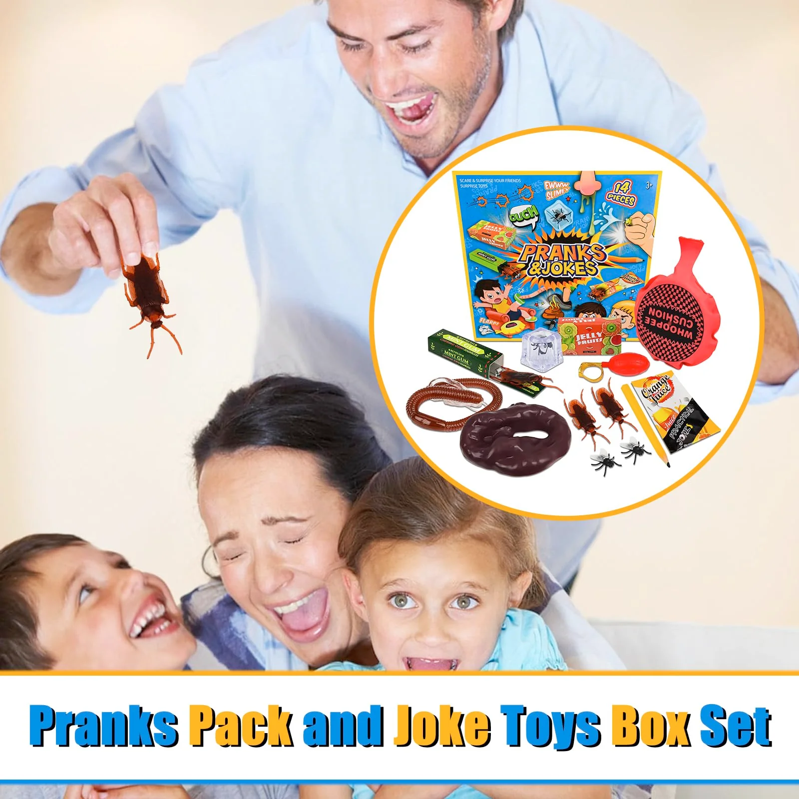 Yizemay 14PCS Furzkissen Scherzartikel, Pupskissen Prank Artikel, Kackhaufen Realistische Kleine Fliegen Scherzartikel für Erwachsene Aprilscherz Party- & Scherzartikel. - Image 3
