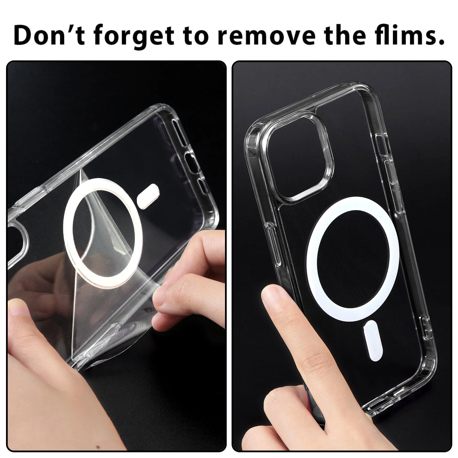 Yoedge Handykette für iPhone 16 Plus Hülle mit Band 6,7", Transparente Magnetisch Handyhülle [Kompatibel mit Magsafe], Schlank Dünn Silikon TPU Stoßfest Schutzhülle mit Kordel zum Umhängen, Schwarz - Image 6