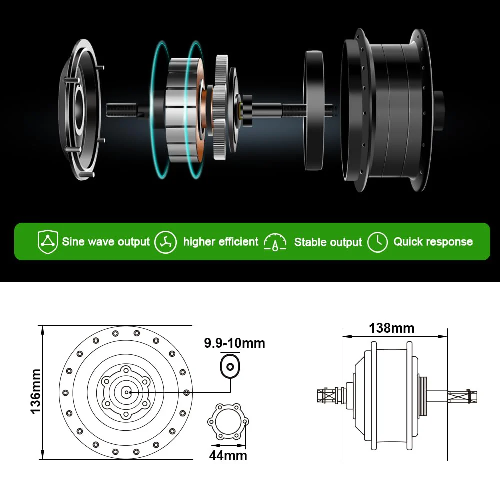 YOSE POWER 28" Ebike Umbausatz 36V 250W Heckmoter Elektrofahrrad Conversion Kit für Schraubritzel Freewheel mit Integrierte Controller Hailong 36V 18Ah Batterie - Image 3
