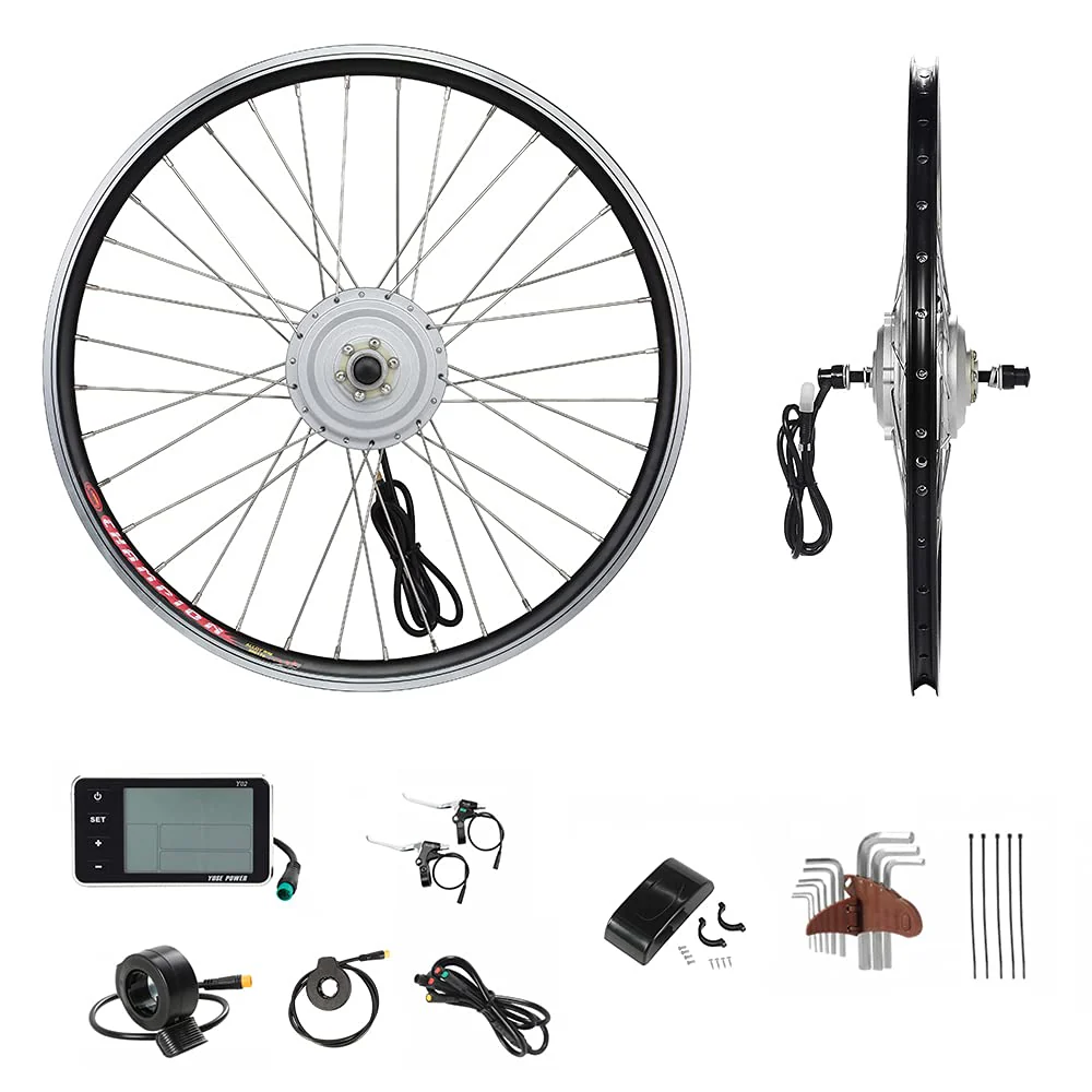 YOSE POWER E-Bike Conversion Kit Front Wheel 36V250W24'' Elektrofahrräder Umbausatz Vorderrad 24 Zoll mit LCD Display - Image 5