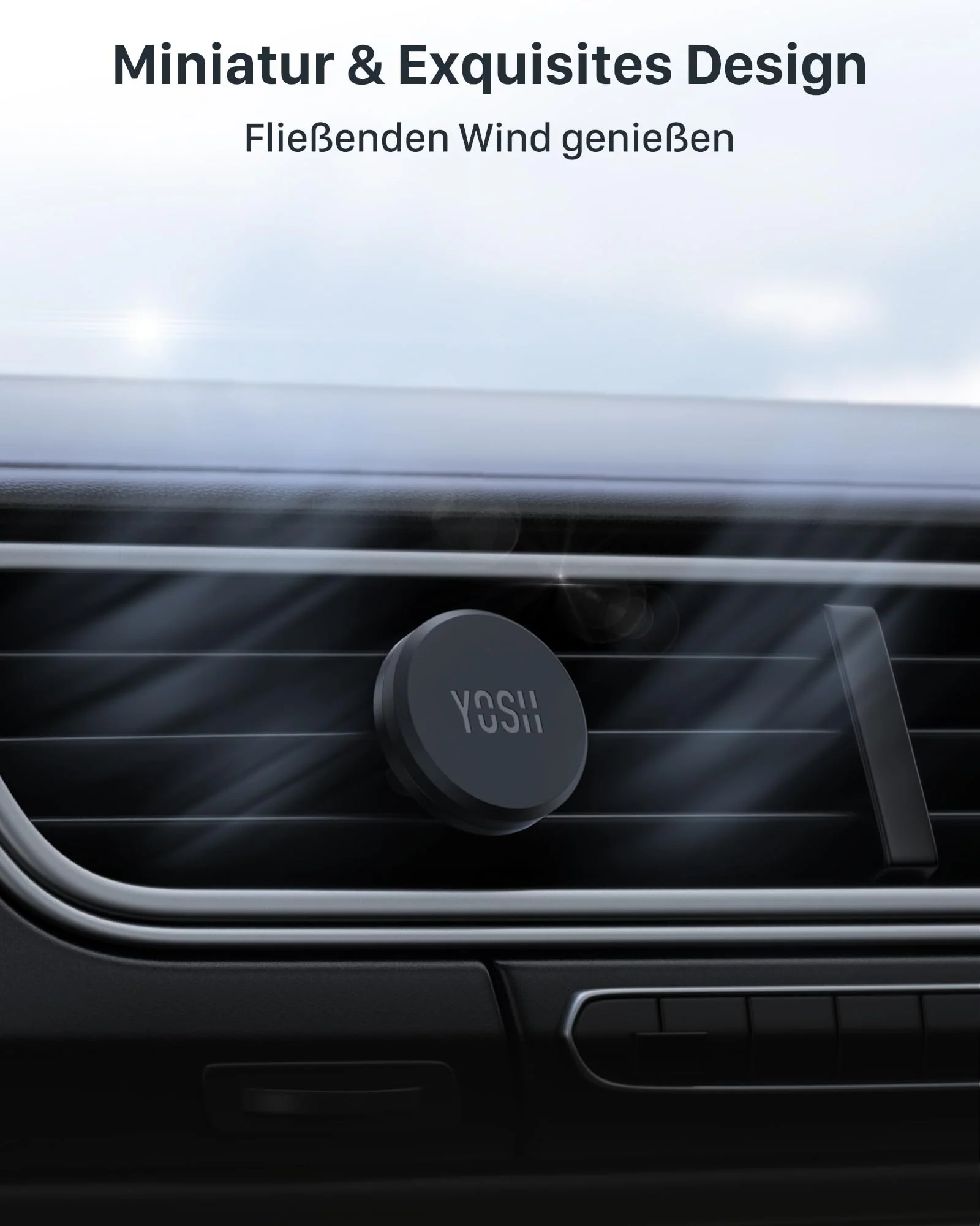 YOSH Handyhalterung Auto Magnet Lüftung, Magnetische für Lüftungsgitter, Ultra-Kompakt Handyhalter Auto mit Starken Magneten, Universal KFZ für iPhone Samsung Pixel & andere Geräte mit Metallplatten - Image 2