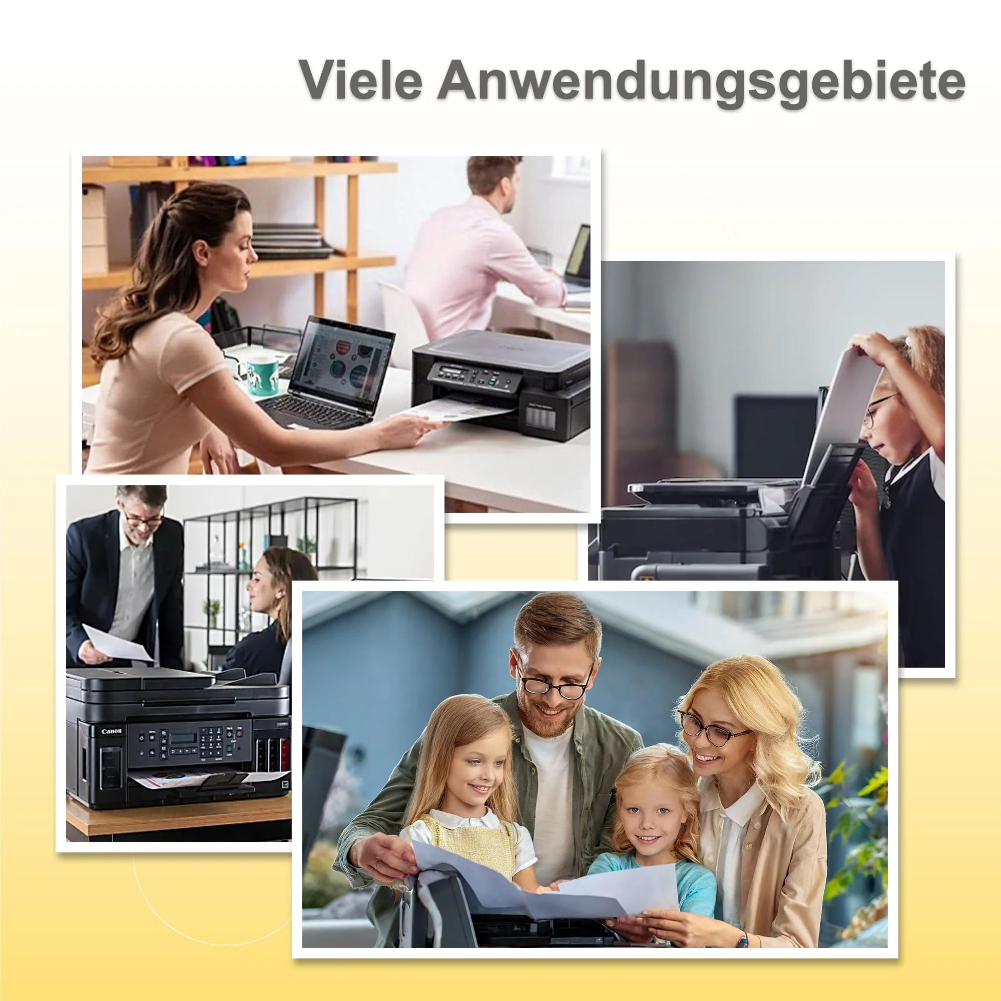youprint Bundle TR7650 Multifunktionsgerät (Drucker, Scanner, Kopierer) mit 5 XXL Druckerpatronen - Image 4