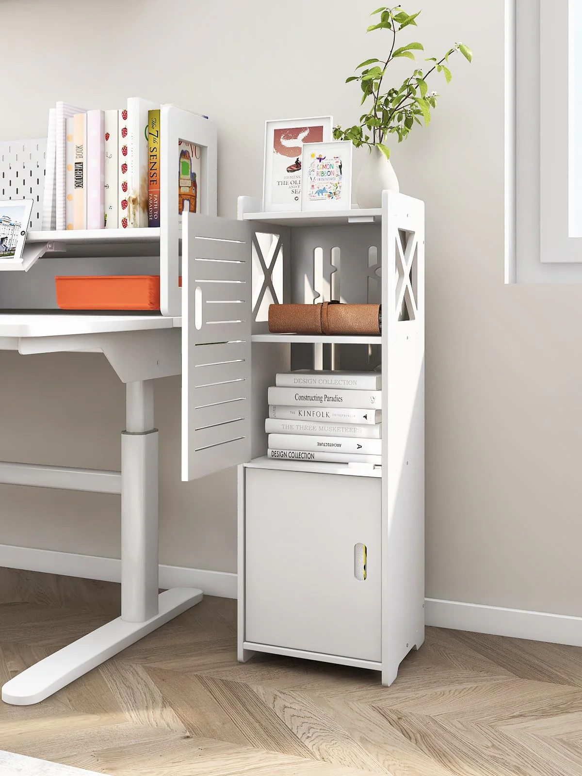 Youyijia Wasserdicht Badschrank Schmal Bodenstehend Badezimmerschrank Badezimmermöbel Geeignet Für Badezimmer Schlafzimmer Küche Wohnzimmer 75 x 25 x 22 cm - Image 2