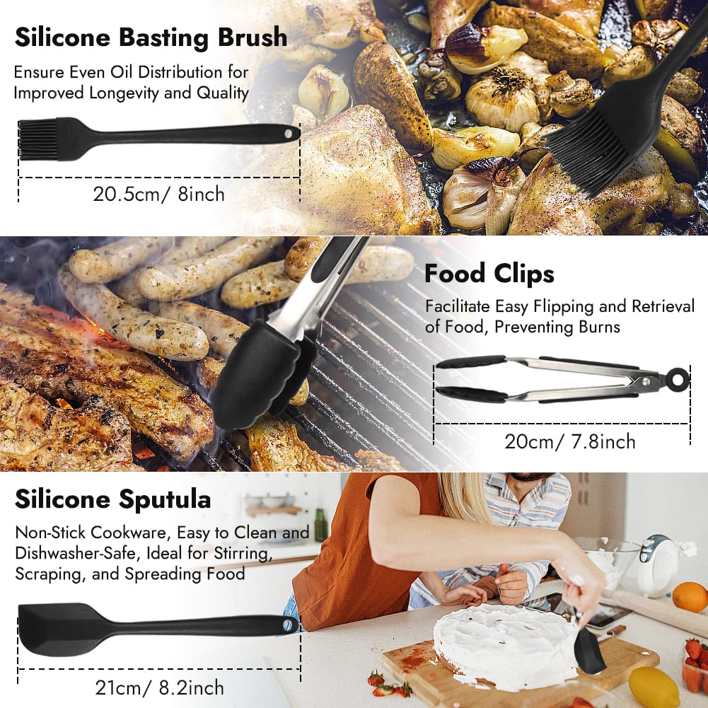 YQL Heißluftfritteuse Zubehör für Philips Airfryer 3000/Tefal EY9018 Dual Easy Fry, Silikonform Heißluftfritteuse & Airfryer Rack & Andere Airfryer Zubehör für Tefal 5,2/3,1 L, Philips NA350/00 (7PCS) - Image 7
