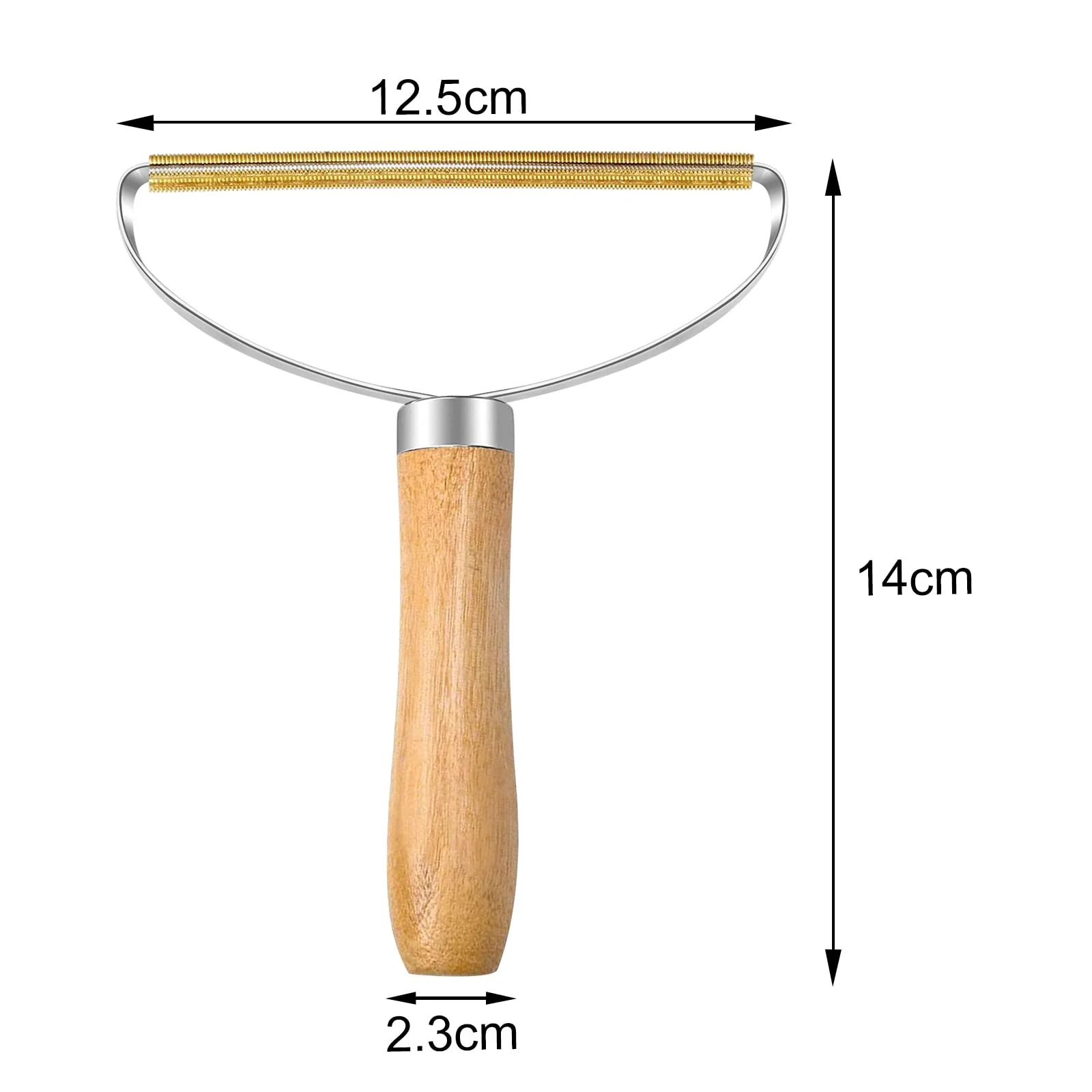 YSUVIN Tragbarer Fusselentferner, 1 Stück doppelter Teppichschaber, manuelles Bürstenwerkzeug, wiederverwendbarer Kleiderrasierer, Holzgriff, Mini-Flusenreiniger für Teppich, Tierhaare, Fussel - Image 5