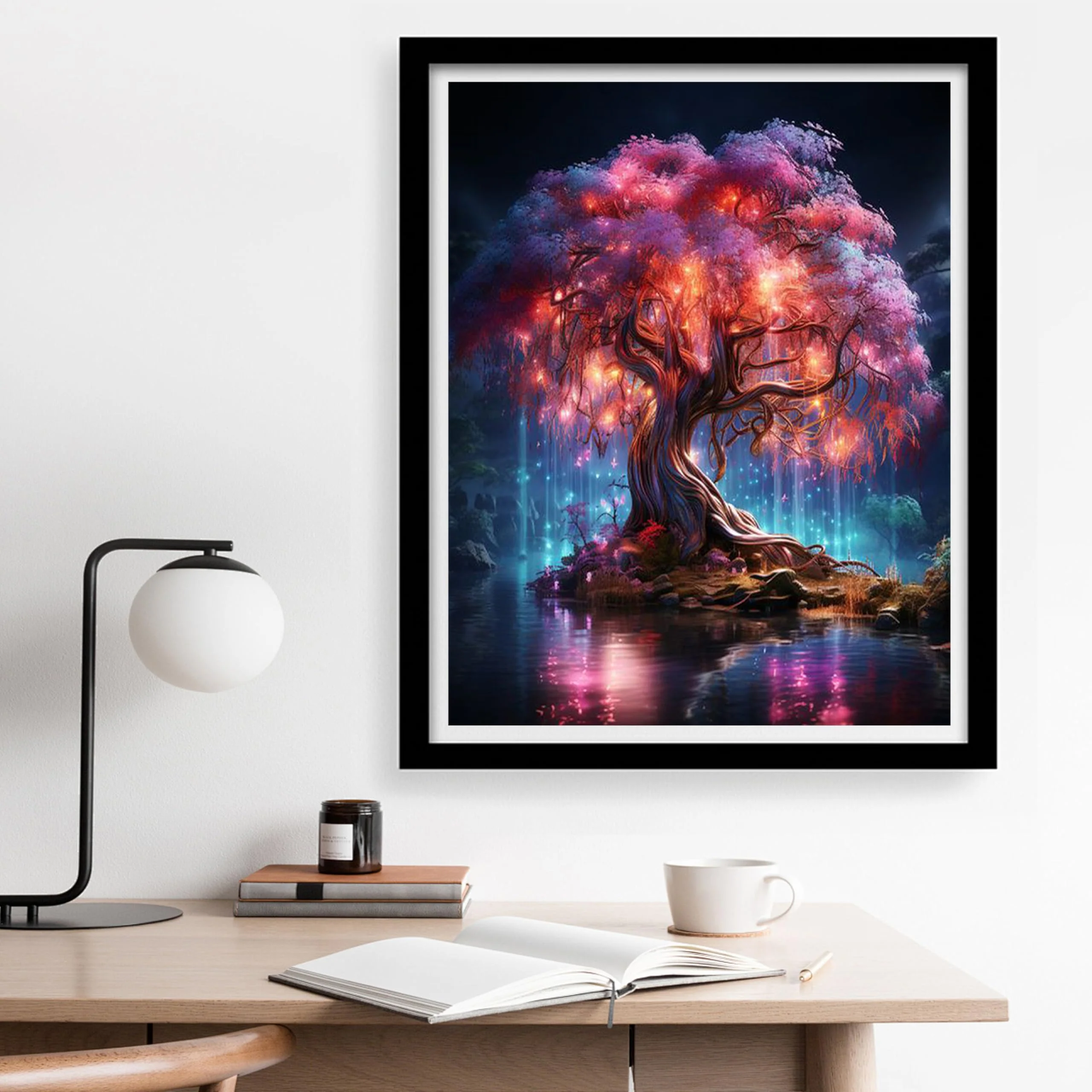 Yunruily Baum des Lebens malen nach Zahlen Kits für Erwachsene-Baum des Lebens malen nach Zahlen Erwachsene,Aufstellen malen nach Zahlen auf Leinwand für Geschenke nach Hause Wanddekoration(40cmx50cm) - Image 7