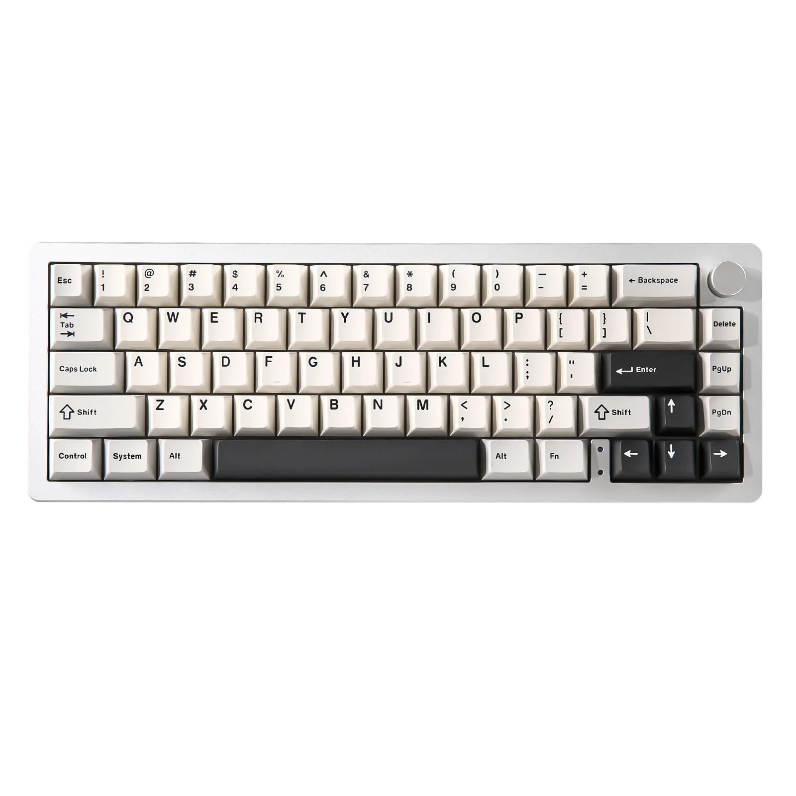 YUNZII AL66 Kabellose mechanische Tastatur, 65% Drehregler Aluminium Gaming Tastatur Bluetooth/2.4G/Wired Hot Swappable Switches, Dichtung montiert RGB Tastatur für Win/Mac(Milchschalter, Silber) - Image 4