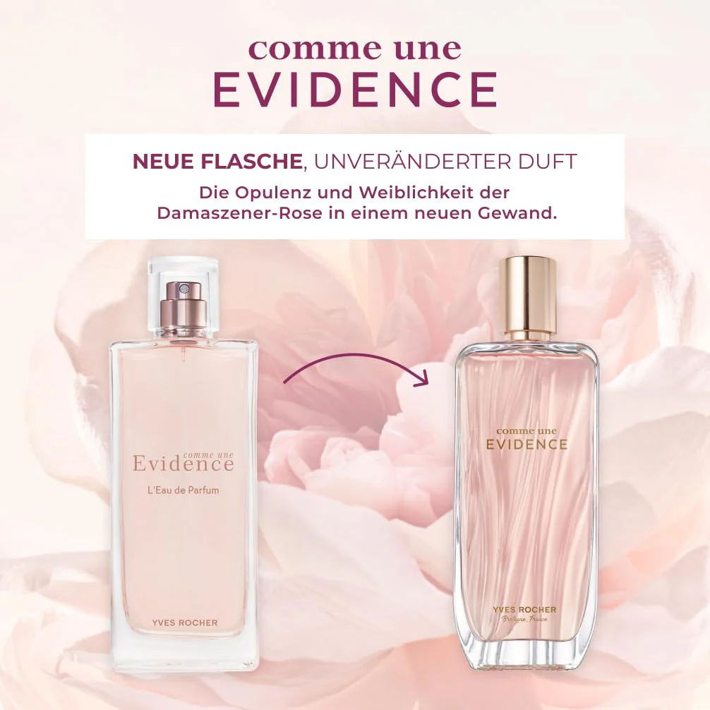 Yves Rocher COMME UNE EVIDENCE Eau de Parfum Damen - Floraler Chypre-Duft mit Noten von Damaszener-Rose, Bergamotte und Patschuli - Elegantes Parfum für Frauen - 100 ml - Image 4