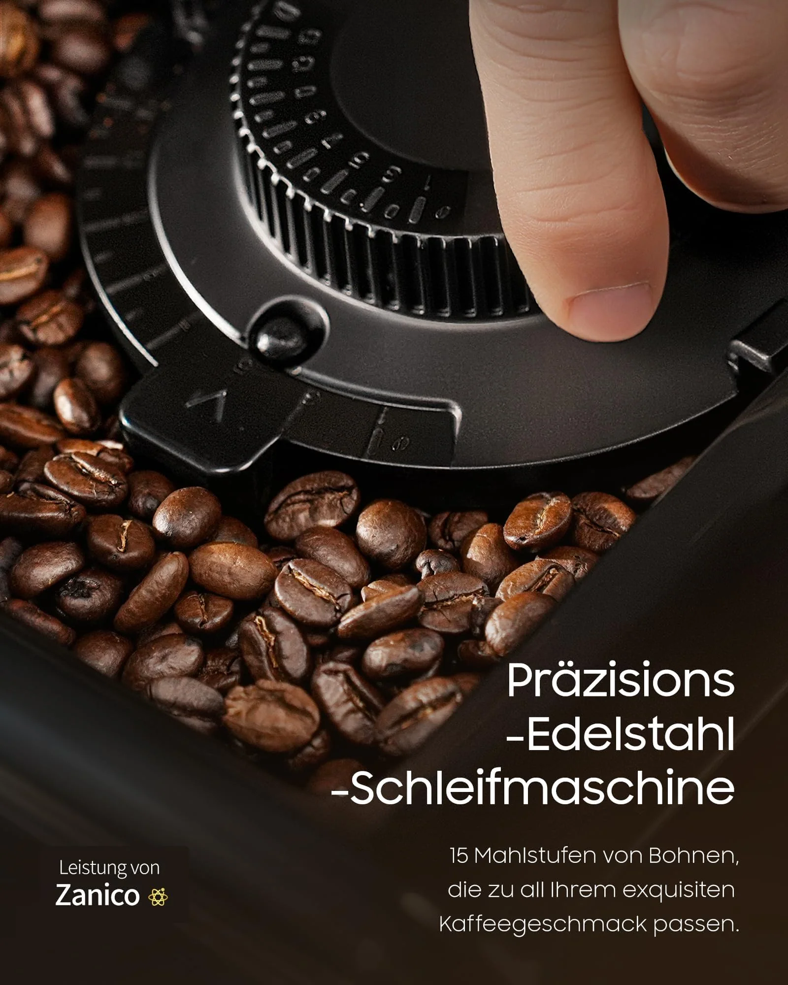 ZACHVO Kaffeevollautomat, One Touch Funktion, Farbdisplay, 1350 Watt, 1500 ml - Image 7