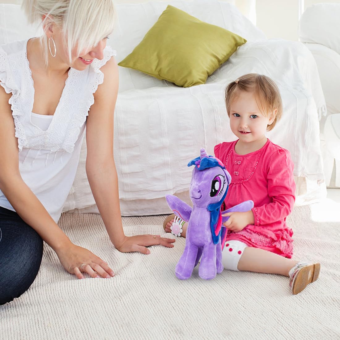 Zaloife Pferd Plüschtier, Stofftier Pony Regenbogen 20cm, Kuscheltier Pferd Plush, Lila Lustiges Plüsch Puppe Geschenk für Kinder - Image 2