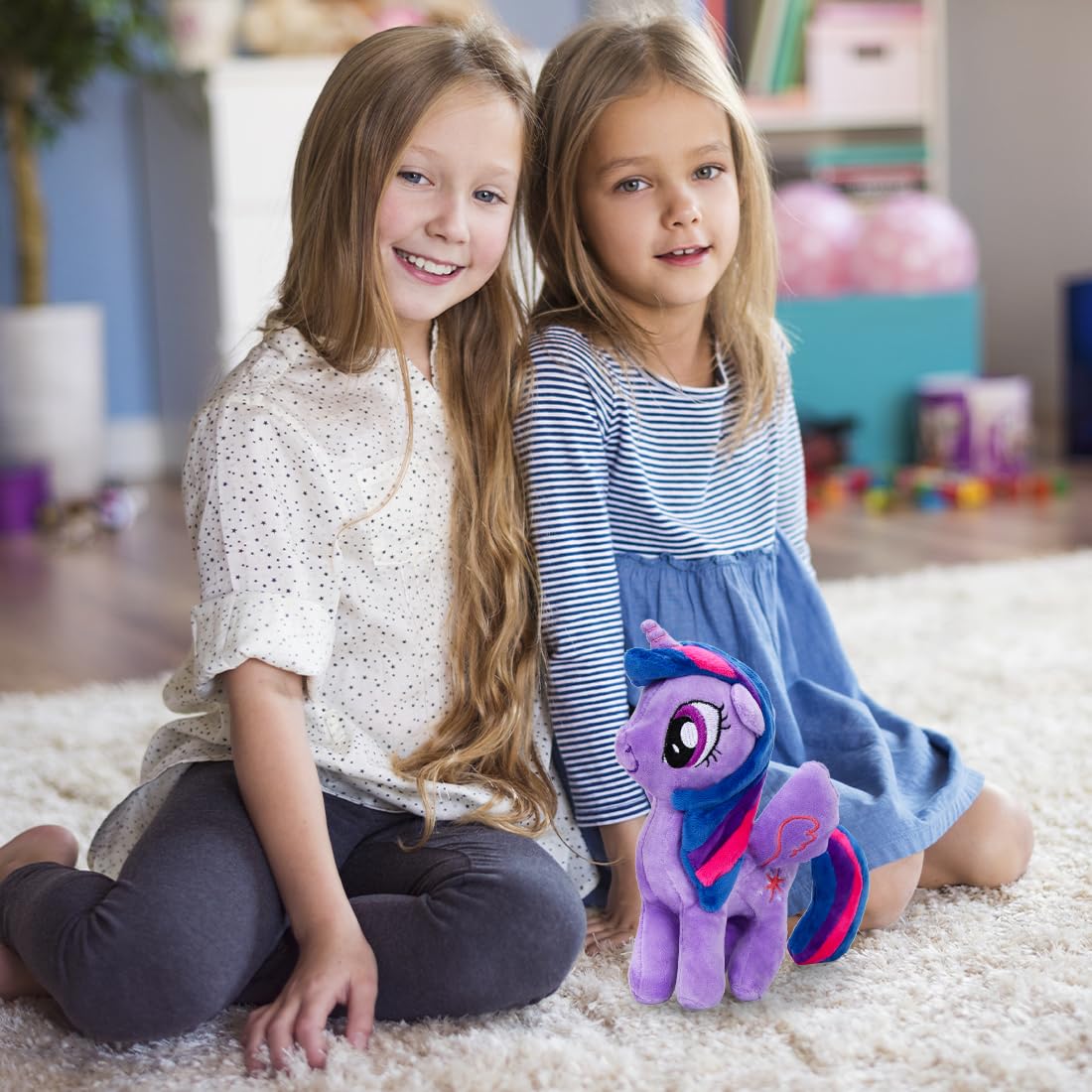 Zaloife Pferd Plüschtier, Stofftier Pony Regenbogen 20cm, Kuscheltier Pferd Plush, Lila Lustiges Plüsch Puppe Geschenk für Kinder - Image 3
