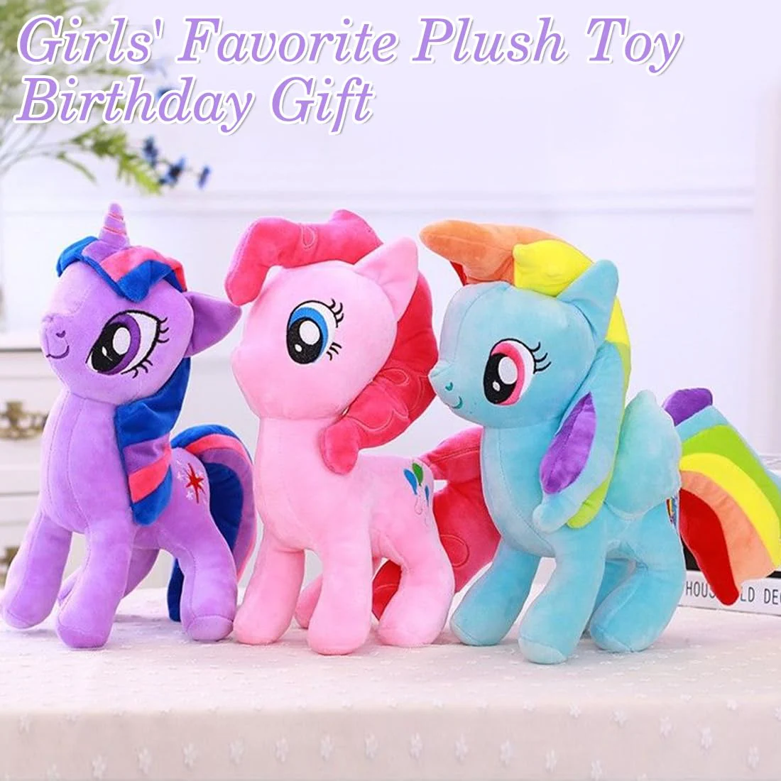 Zaloife Pferd Plüschtier, Stofftier Pony Regenbogen 20cm, Kuscheltier Pferd Plush, Lila Lustiges Plüsch Puppe Geschenk für Kinder - Image 4