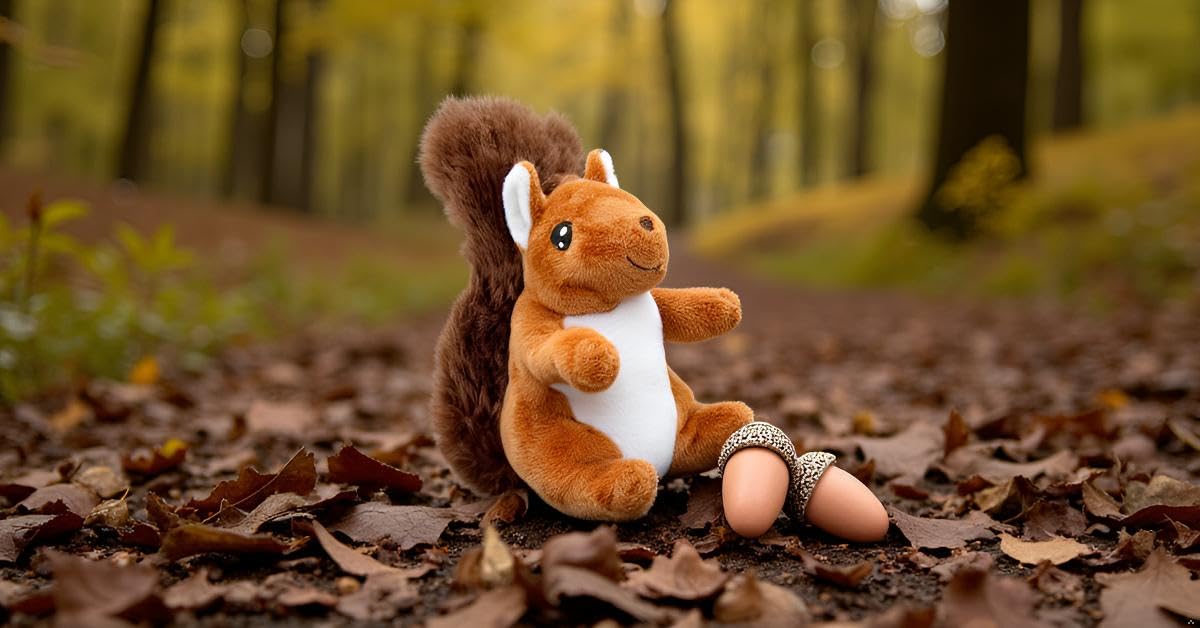 Zappi Co Eichhörnchen Kuscheltier (15 cm) – 100% recyceltes, umweltfreundliches Plüschtier – superweich & anschmiegsam – für Neugeborene, Babys & Kleinkinder - Image 4