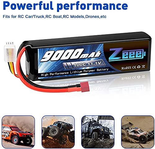 Zeee 3S Lipo Akku 11,1V 9000mAh 100C RC Batterie mit T Stecker für RC Car RC Truck RC Auto Boot LKW Truggy RC Hobby - Image 6