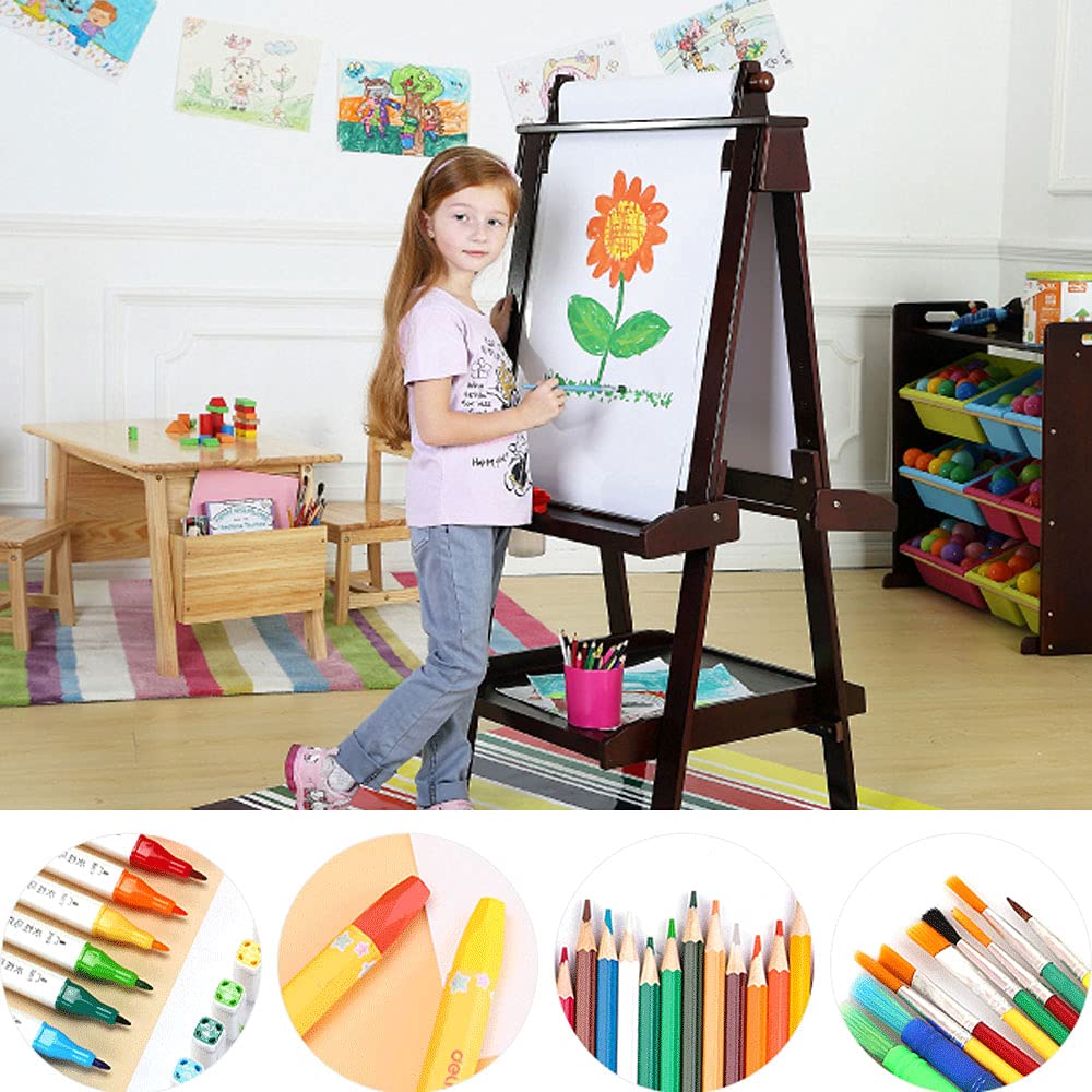 Zeichenpapier Rolle, 44cm x 15m Weiße Papierrolle, 70g/m² Zeichenrolle Kinder Künstler Skizze Malerei Papier, Recycelte Staffeleipapier für Kleinkinder Kinder Studenten (1 Stück) - Image 3