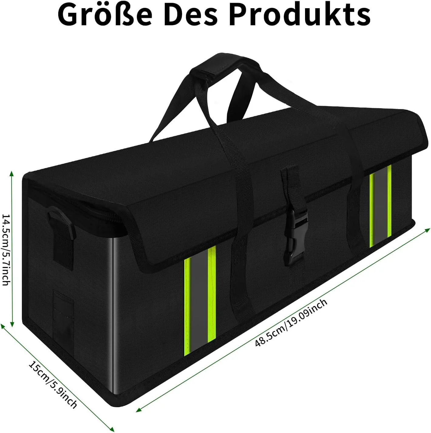 Zeldko Ebike Akku Tasche, Wasserdicht und Explosionssicher, 8-Schichten Brandschutz Feuerfeste Tasche bis 2200°C, Ebike Akku Schutzhülle, Lipo Safe Bag für Lagerung, Transport und Aufladung - Image 4