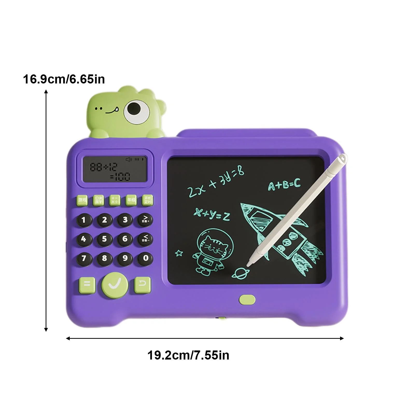 Zestvria LCD-Schreibtablett, LCD-Schreibtablett für Kinder,2-in-1 elektrisches Spielzeug-Zeichnungs- und Schreibtablett - Löschbares buntes Lernspielzeug National Learning löschbares Doodle-Brett für - Image 7