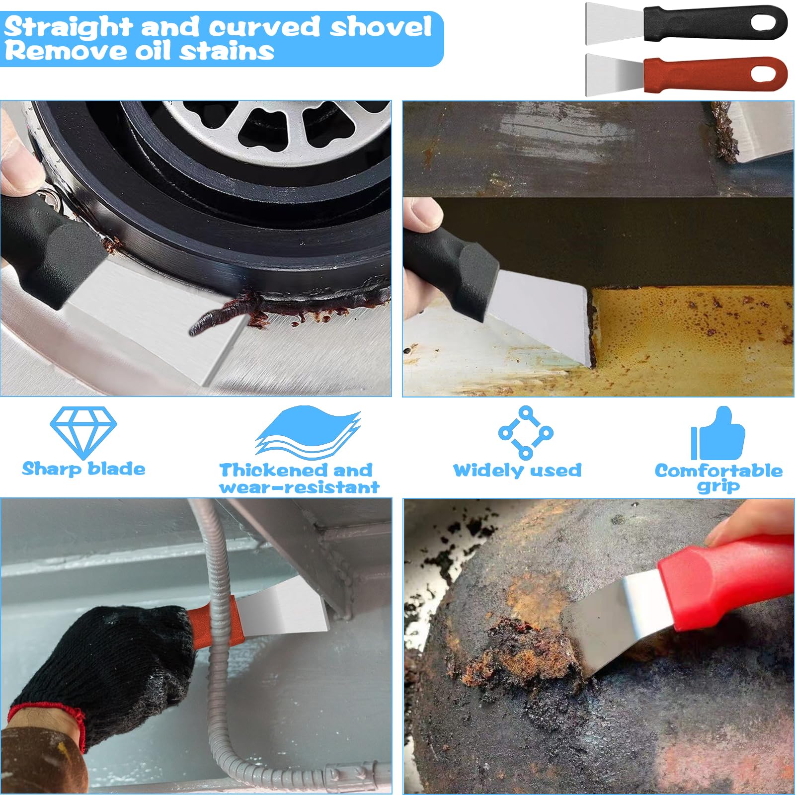 Zeuwets Spaltreinigungsbürste mit harten Borsten, 11PCS Eckenreinigungsbürsten, Crevice Cleaning Brush, Fugenreinigungsbürste Ecken Mehrzweck Cleaning Brush für Fliesen, Badezimmer, Küche, Automörtel - Image 6