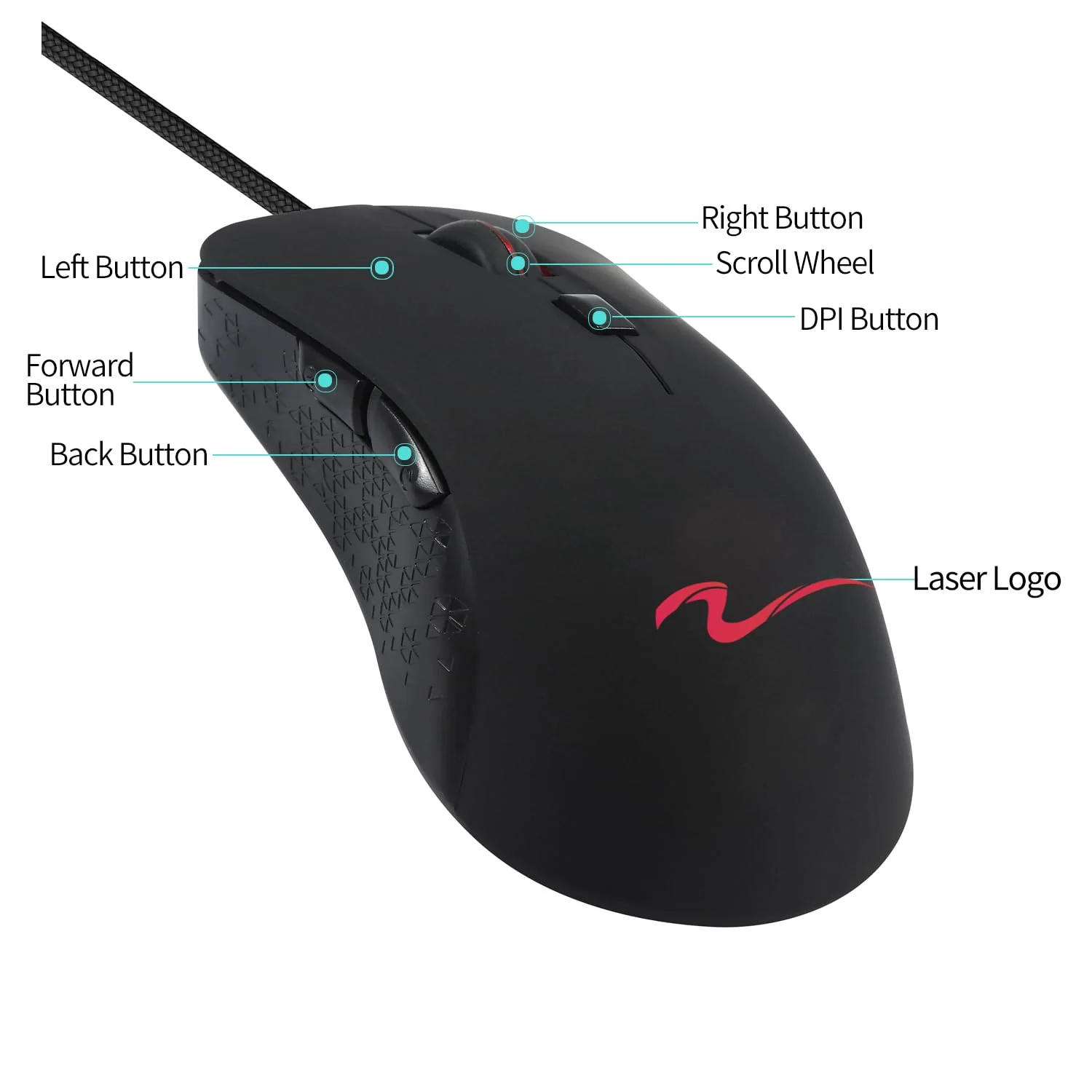 Zienstar Beheizter Maus,Winter-Handwärmer USB Gaming-Maus,Wärme 38–48 °C Einstellbar-Mattschwarz - Image 2