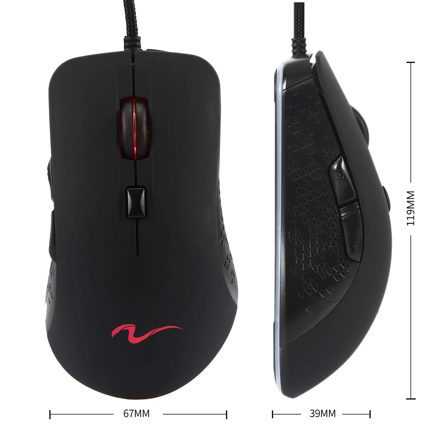 Zienstar Beheizter Maus,Winter-Handwärmer USB Gaming-Maus,Wärme 38–48 °C Einstellbar-Mattschwarz - Image 3