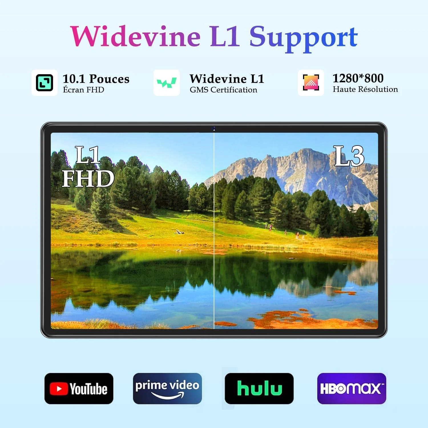 ZIOVO Tablet 10 Zoll Android mit 20GB RAM+128GB ROM(TF 1TB), 5G WiFi 6, Octa-Core, Widevine L1, Face ID, 1280 * 800, 6000mAh, Bluetooth 5.0, GMS Certified Tablet mit Eva Case - Blau - Image 5