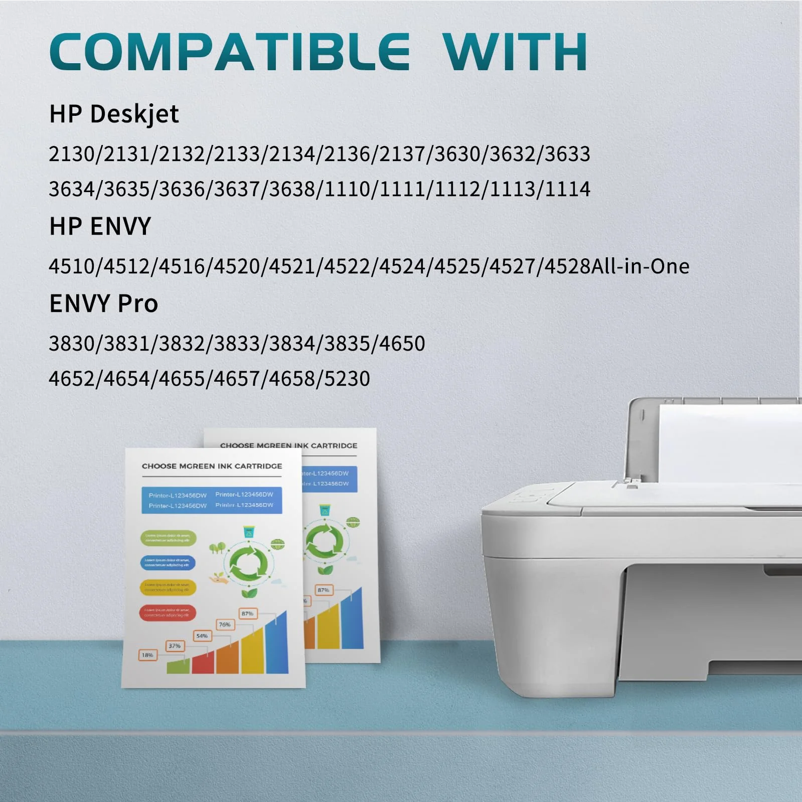ZIPRINT 302 XL patronen Kompatibel für HP 302 Druckerpatronen Multipack für HP Envy 4525 4520 4524 DeskJet 3630 3636 2130 Officejet 3830 5230 3831 (Schwarz, Farbe) - Image 3