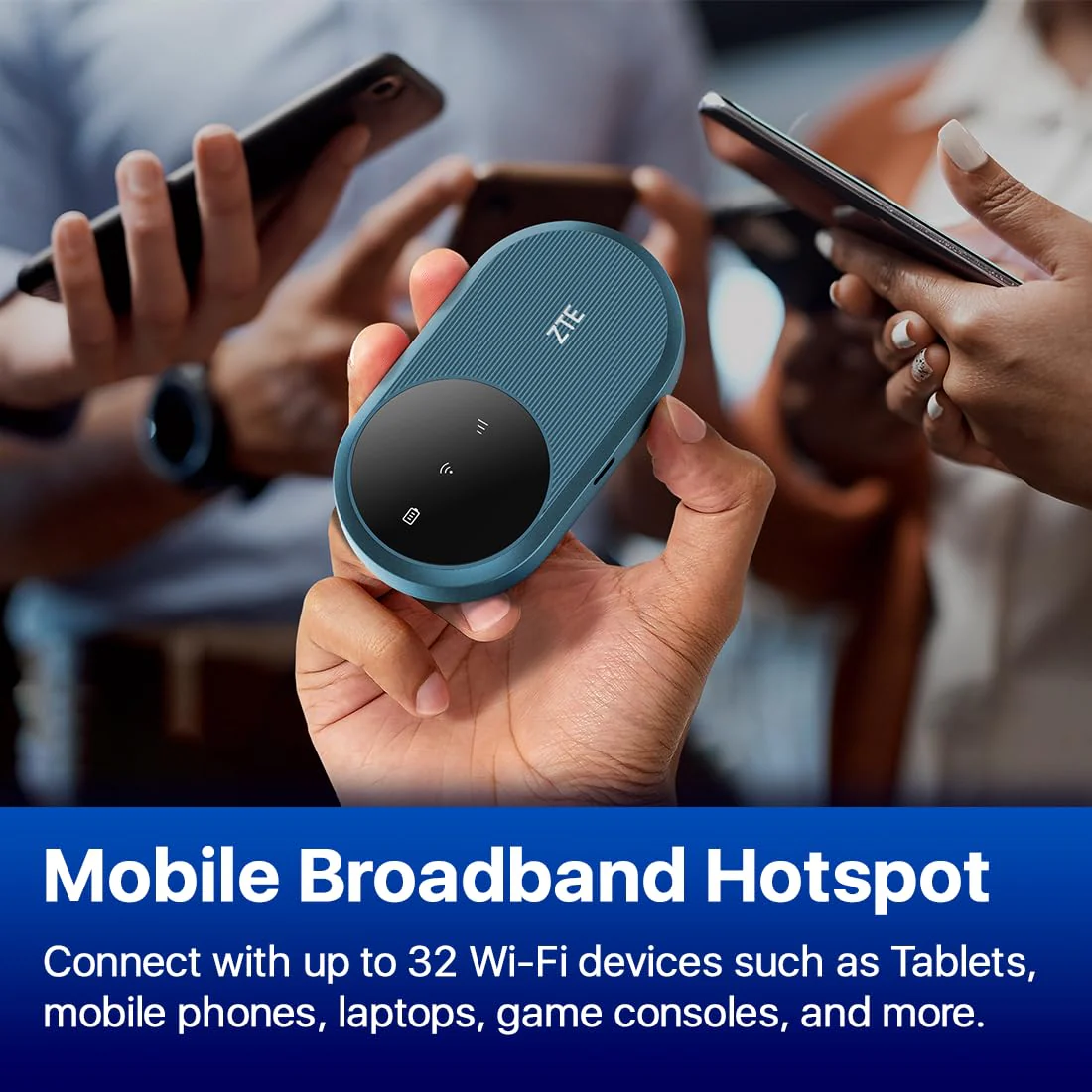 ZTE U10S Pro Blue, 4G+LTE Mobile Wi-Fi 6, freigeschalteter, kostengünstiger tragbarer Reiserouter, verbindet 32 Geräte, 3000 mAh, 10 Stunden Akkulaufzeit, läuft in Allen weltweiten Netzwerken - Image 6