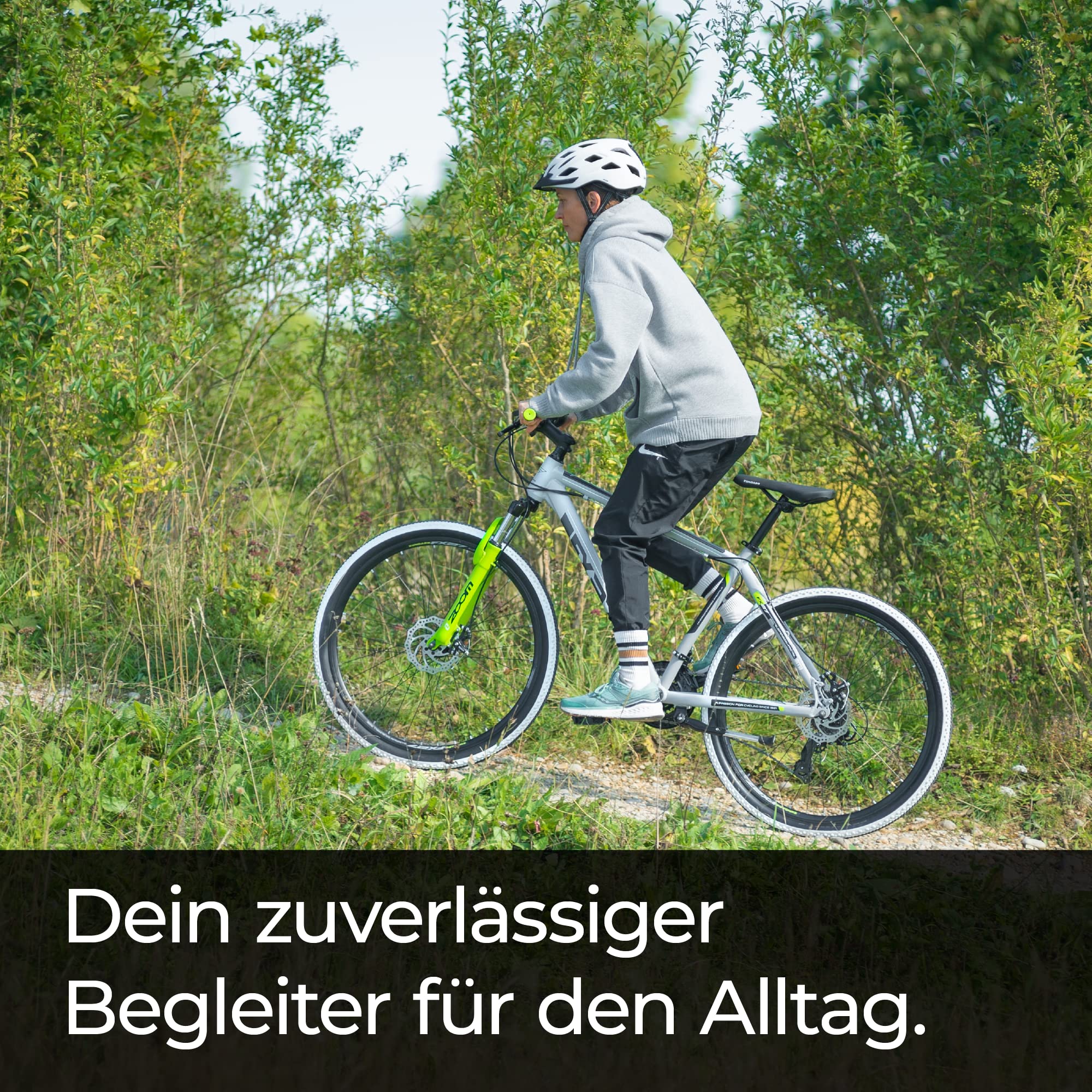 ZÜNDAPP Mountainbike 650B Hardtail MTB 27,5 Zoll FX27 Fahrrad 21 Gänge Shimano (grau, 48 cm) - Image 3