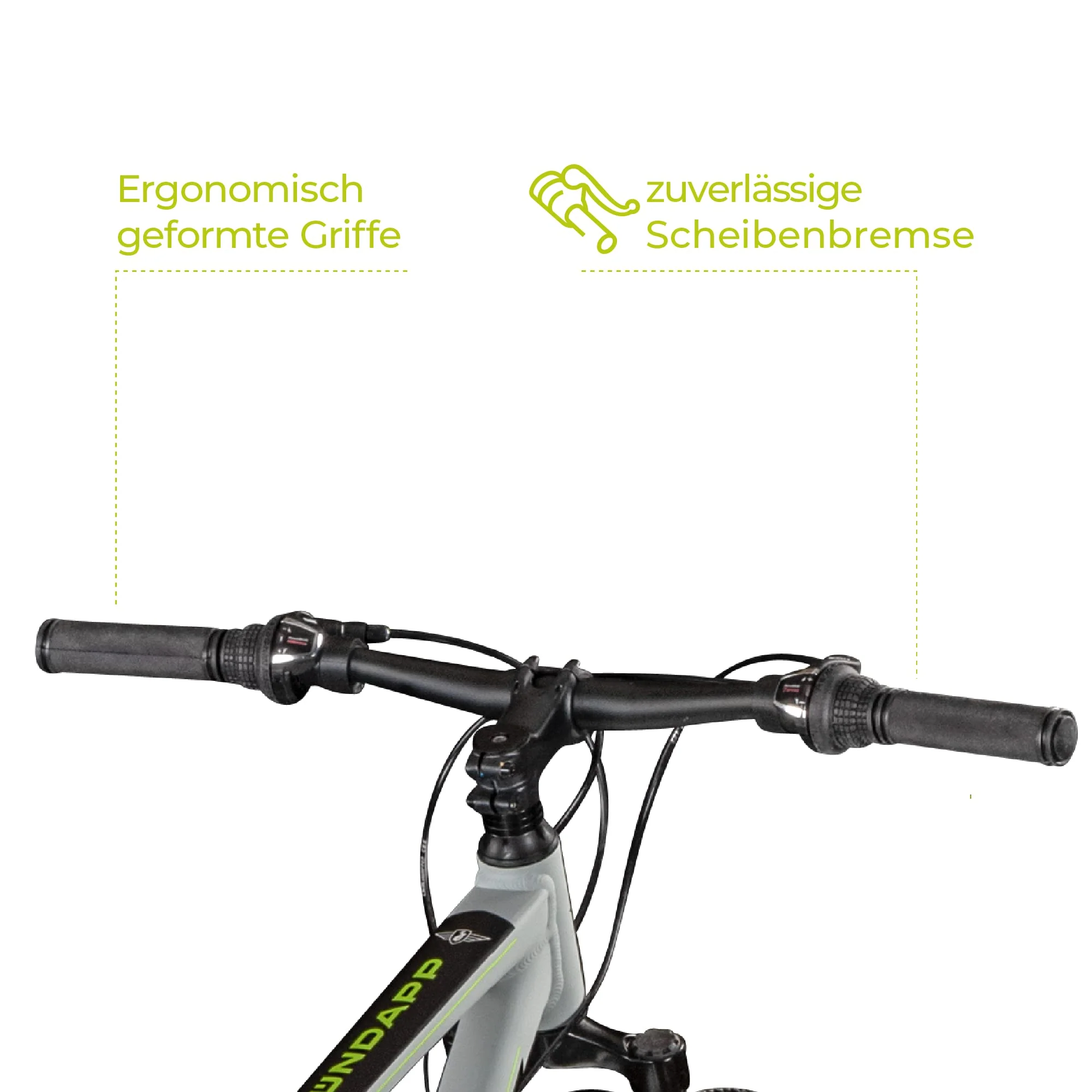 ZÜNDAPP Mountainbike 650B Hardtail MTB 27,5 Zoll FX27 Fahrrad 21 Gänge Shimano (grau, 48 cm) - Image 4