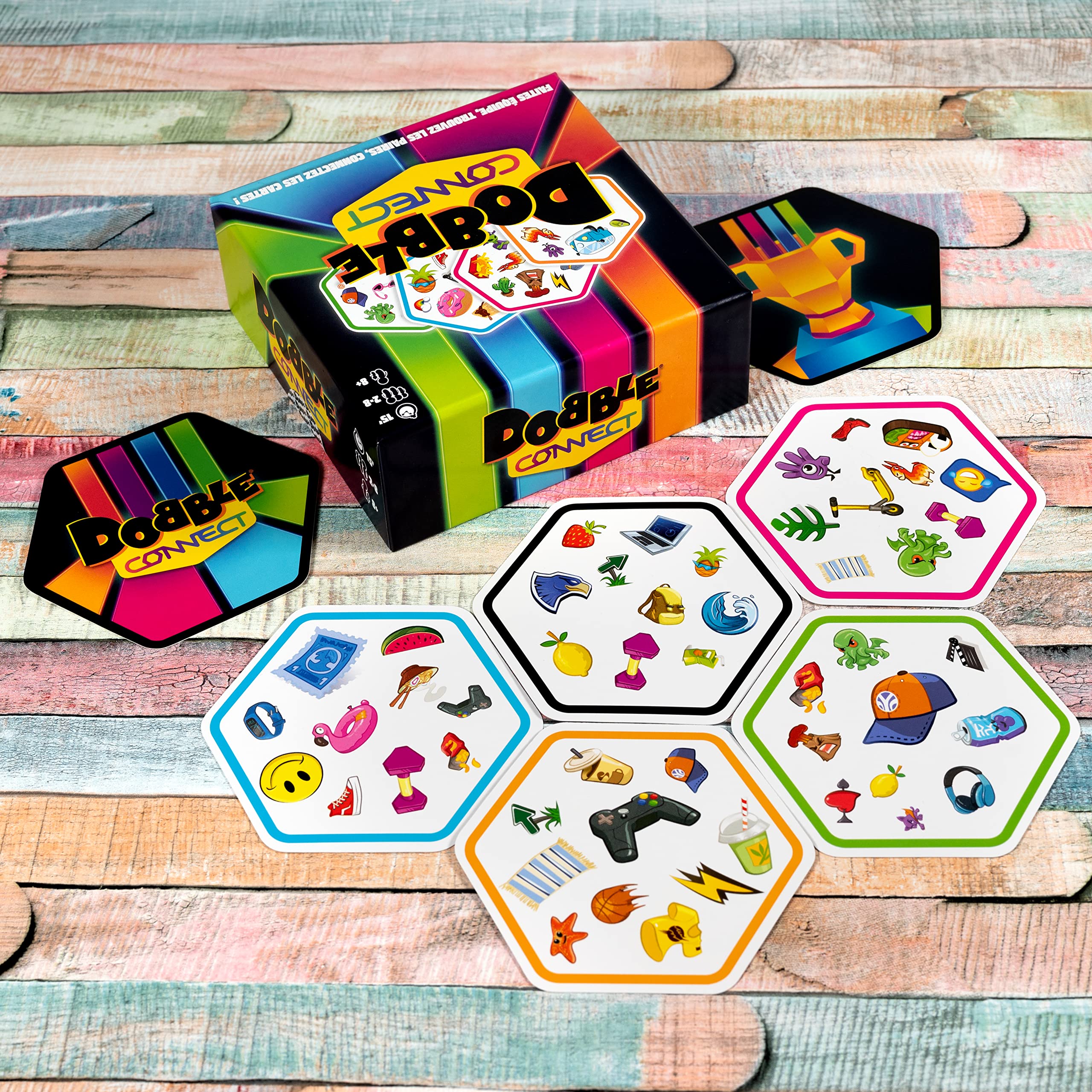 Zygomatic, Dobble Connect, Familienspiel, Kartenspiel, 2-8 Spieler, Ab 8+ Jahren, 15 Minuten, Deutsch - Image 6