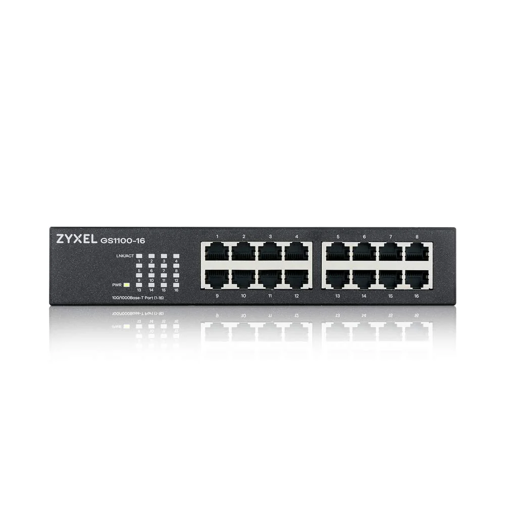 Zyxel 16-Port Gigabit Ethernet Unmanaged Switch - Design ohne Lüfter [GS1100-16v3] - Image 5