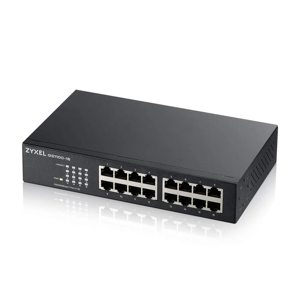 Zyxel 16-Port Gigabit Ethernet Unmanaged Switch - Design ohne Lüfter [GS1100-16v3] - Image 6