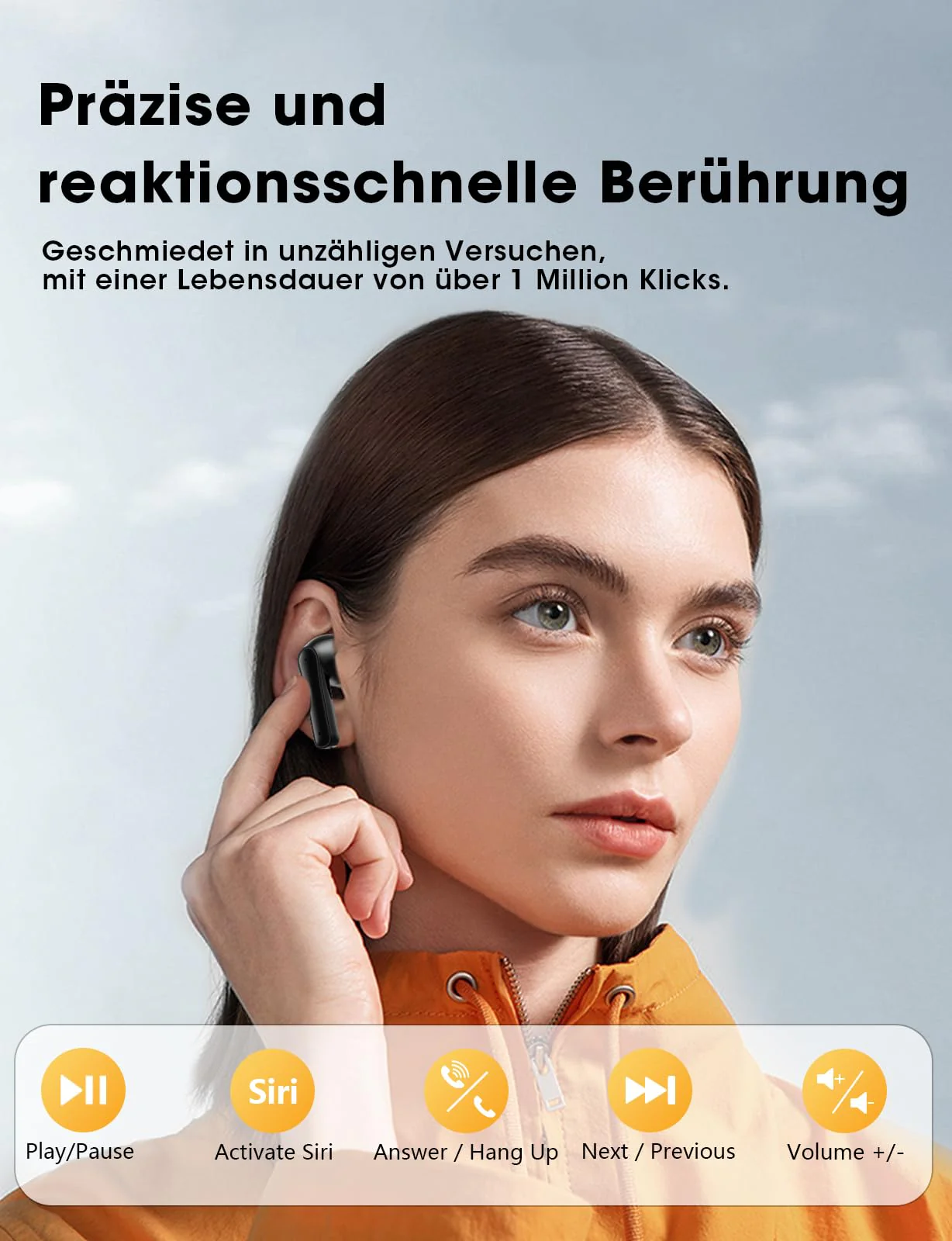 ZZU Bluetooth Kopfhörer,In Ear Kopfhörer Kabellos Bluetooth 5.3 mit HiFi Stereo,4 ENC Noise Cancelling Mic 48 std Spielzeit LED-Anzeige,IPX7 Ohrhörer mit AI für iPhone Android Arbeit und Studium - Image 4